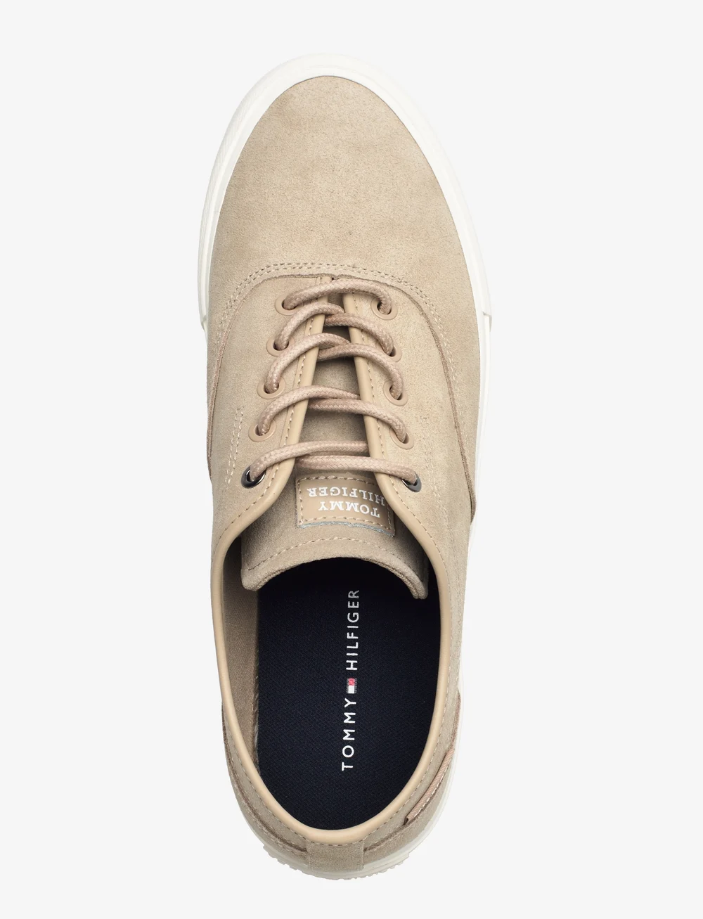 Tommy Hilfiger - TH HI VULC LOW OXFORD SUEDE - lave sneakers - beige - 3