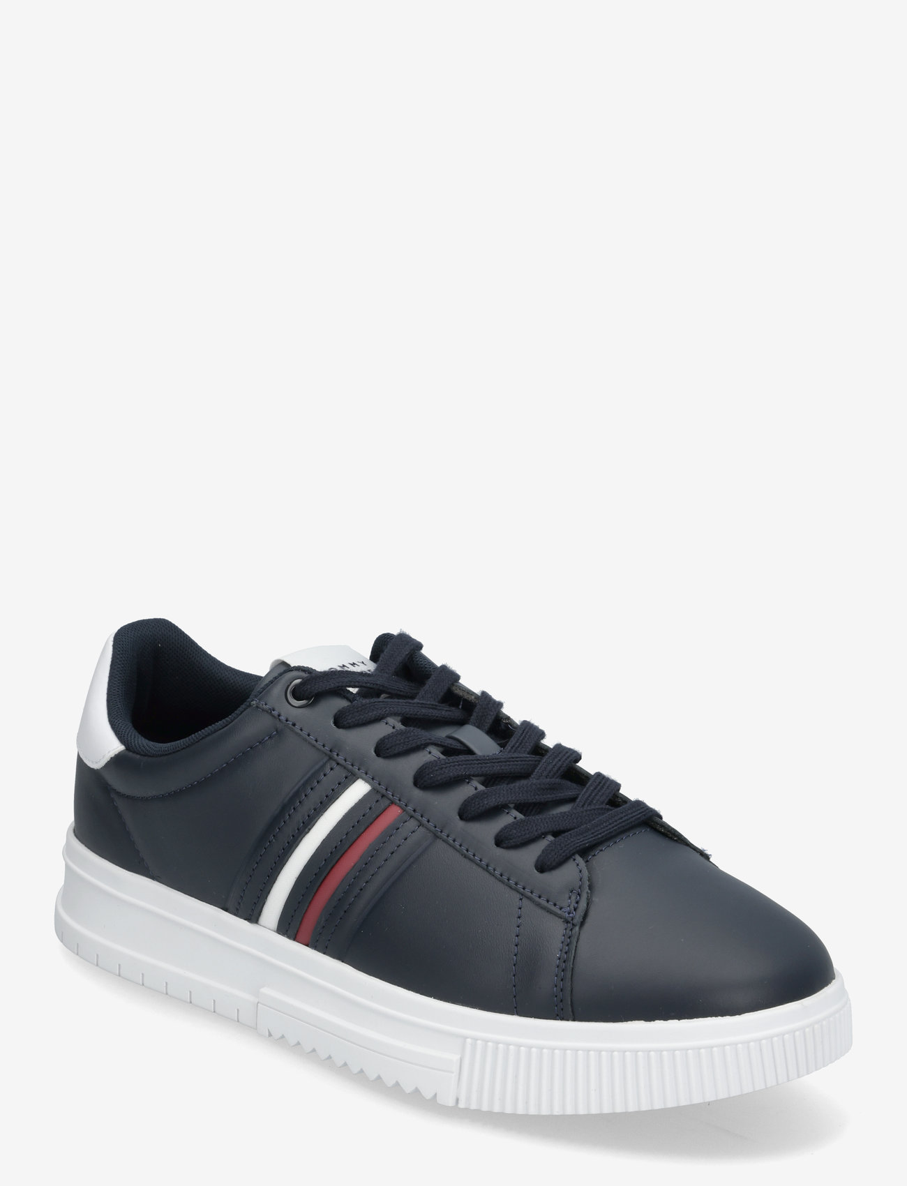 Tommy Hilfiger - MODERN CUPSOLE STRIPES LTH - lave sneakers - desert sky - 0