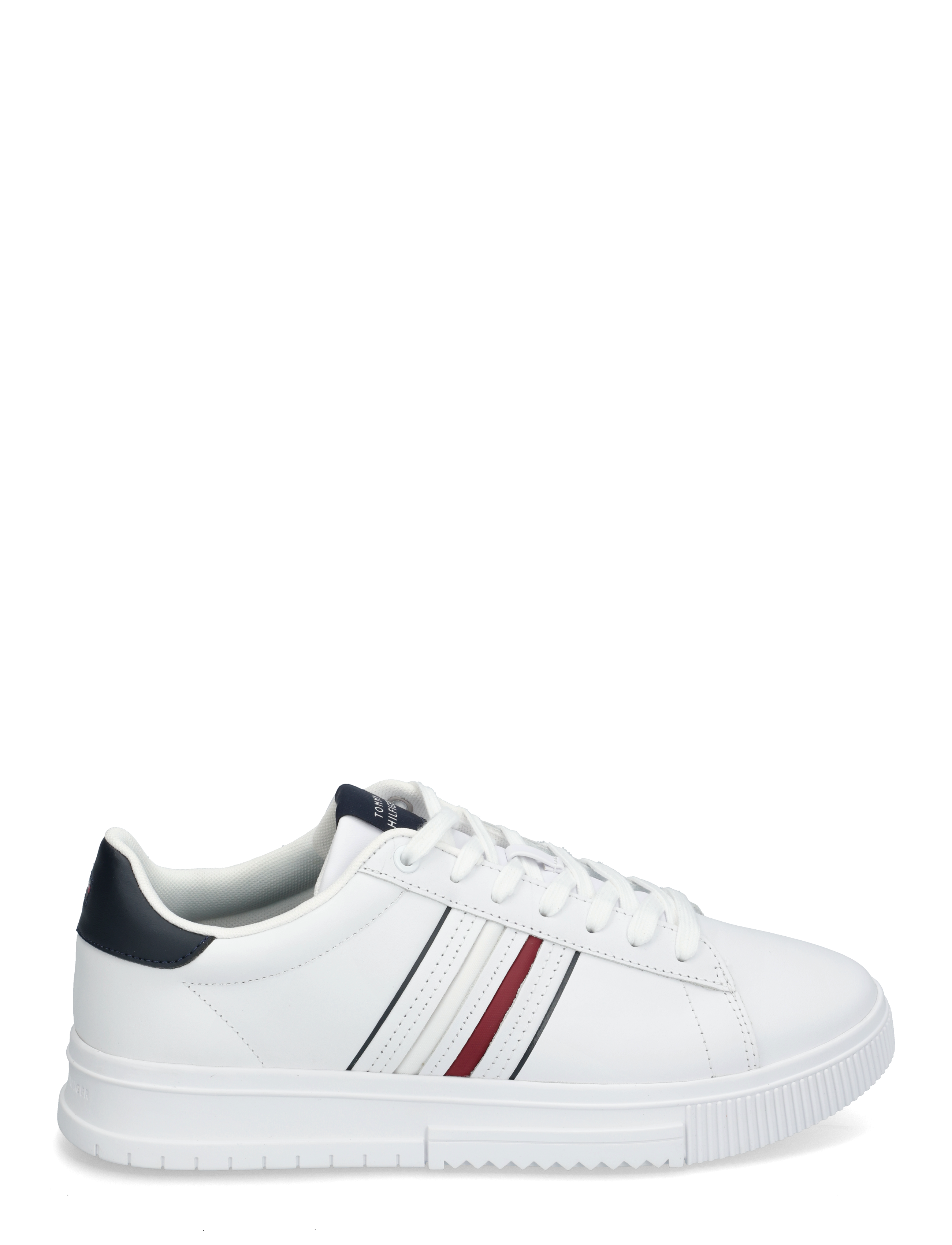 Tommy Hilfiger - MODERN CUPSOLE STRIPES LTH - laisvalaikio batai žemu aulu - white - 1