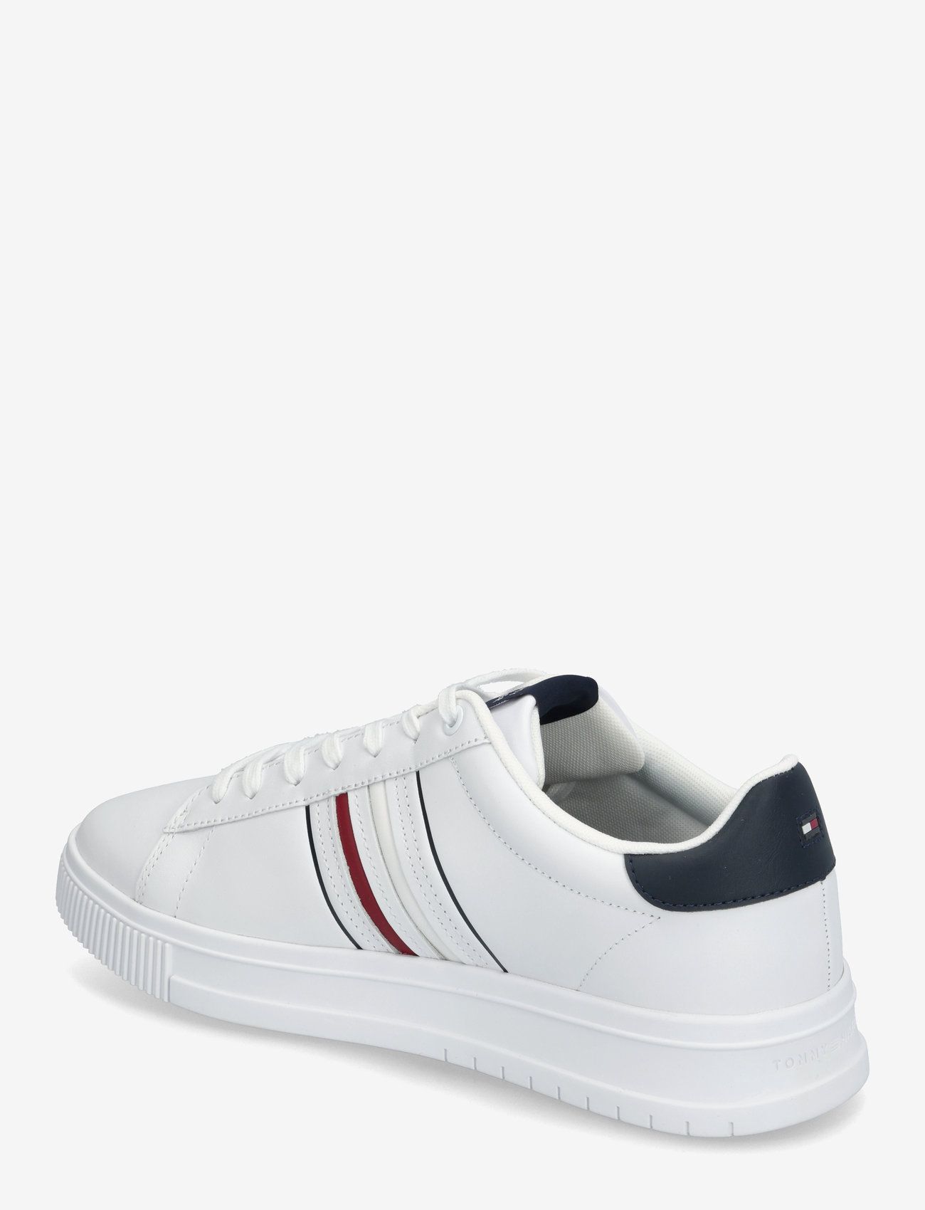 Tommy Hilfiger - MODERN CUPSOLE STRIPES LTH - madala säärega tossud - white - 2