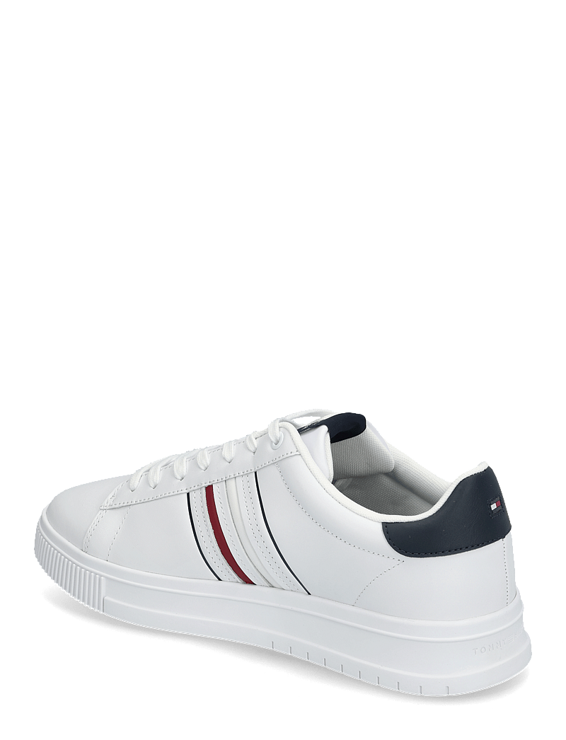 Tommy Hilfiger - MODERN CUPSOLE STRIPES LTH - madala säärega tossud - white - 2