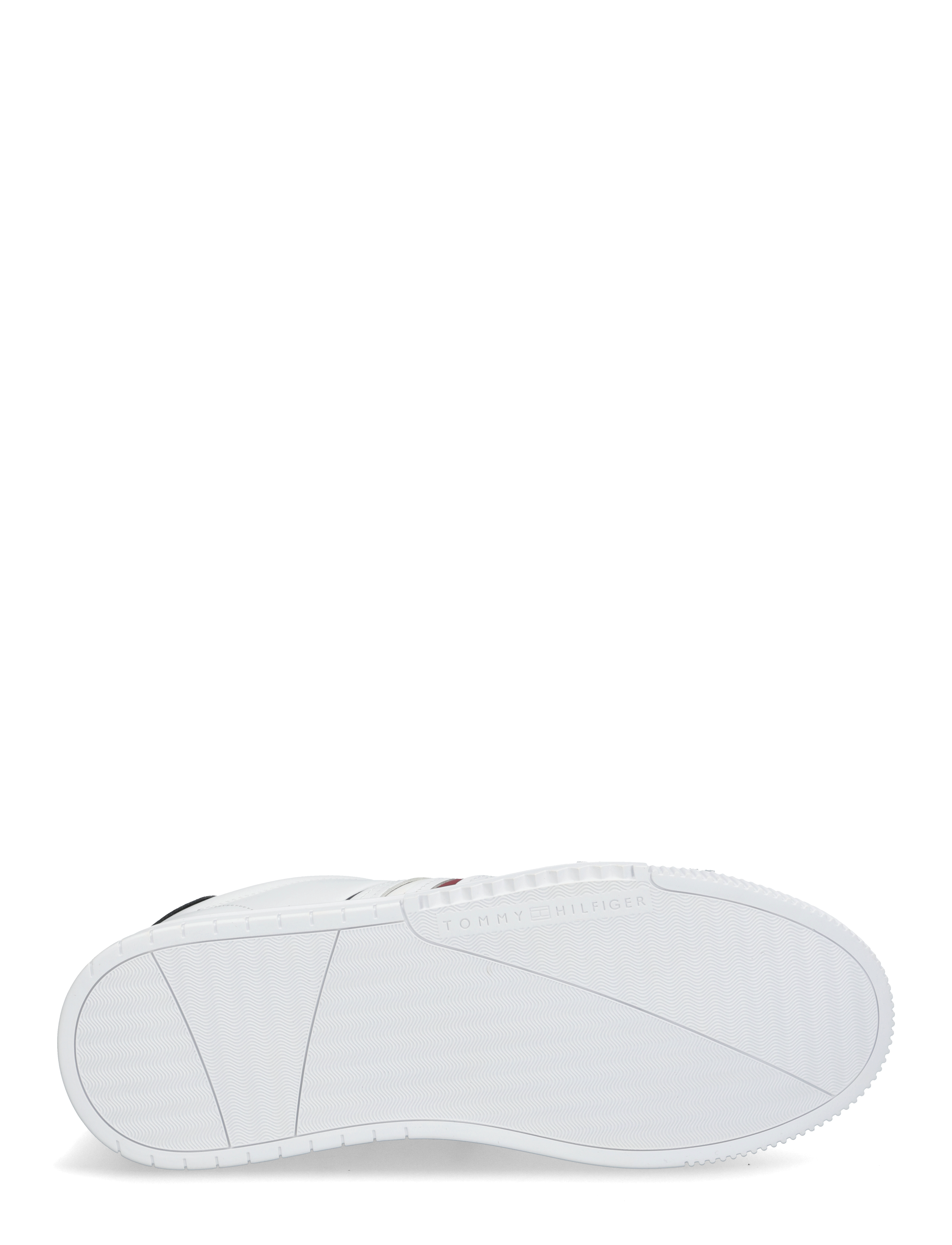 Tommy Hilfiger - MODERN CUPSOLE STRIPES LTH - laisvalaikio batai žemu aulu - white - 4