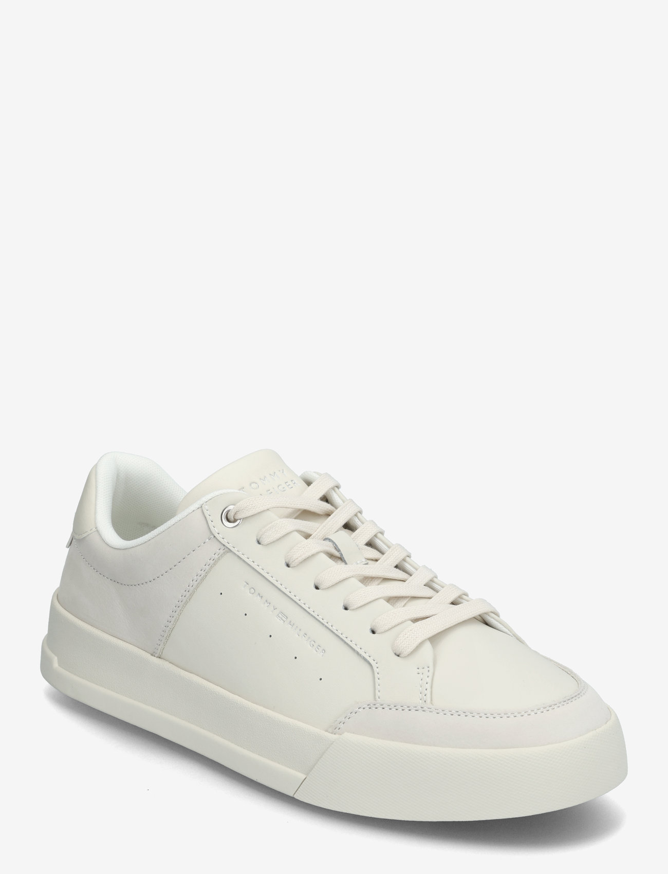 Tommy Hilfiger - TH COURT MIX LTH NUBUCK - niedriger schnitt - alabaster - 0