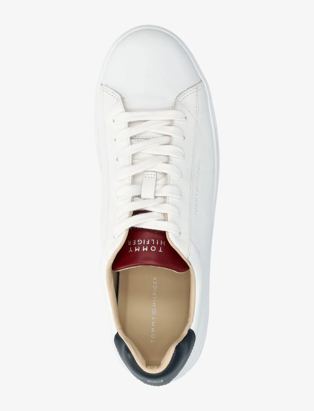 Tommy Hilfiger - PREMIUM CUPSOLE LEATHER - madala säärega tossud - white/desert sky - 4