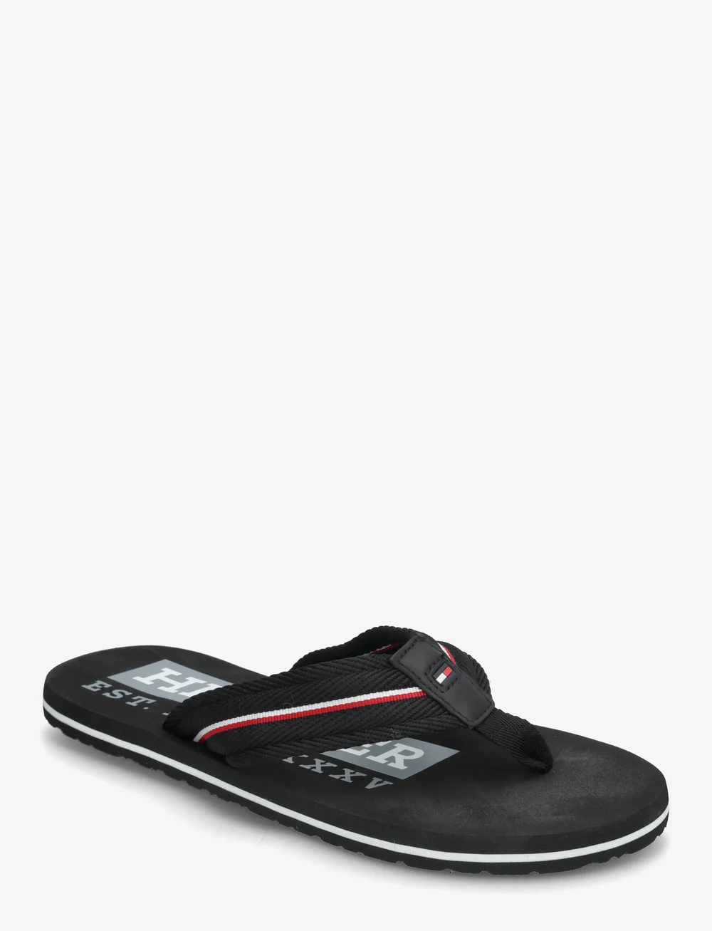 Tommy Hilfiger - CORPORATE HILFIGER BEACH SANDAL - shoppa efter tillfälle - black - 0