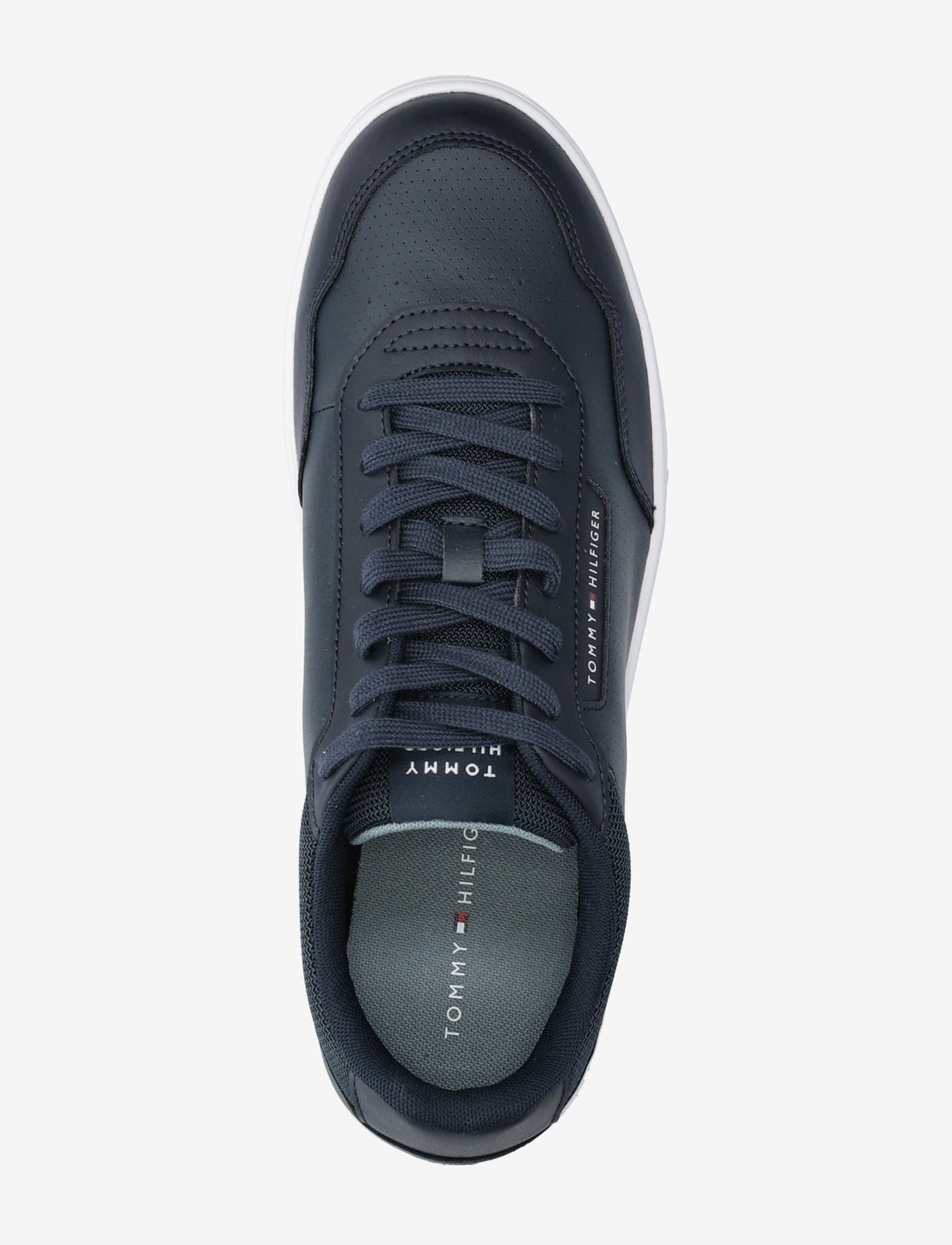 Tommy Hilfiger - TH BASKET CORE LTH PINPERF - niedriger schnitt - desert sky - 3