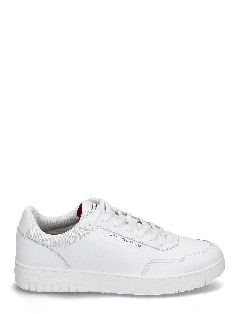 Tommy Hilfiger - TH BASKET CORE LTH PINPERF - låga sneakers - white - 1