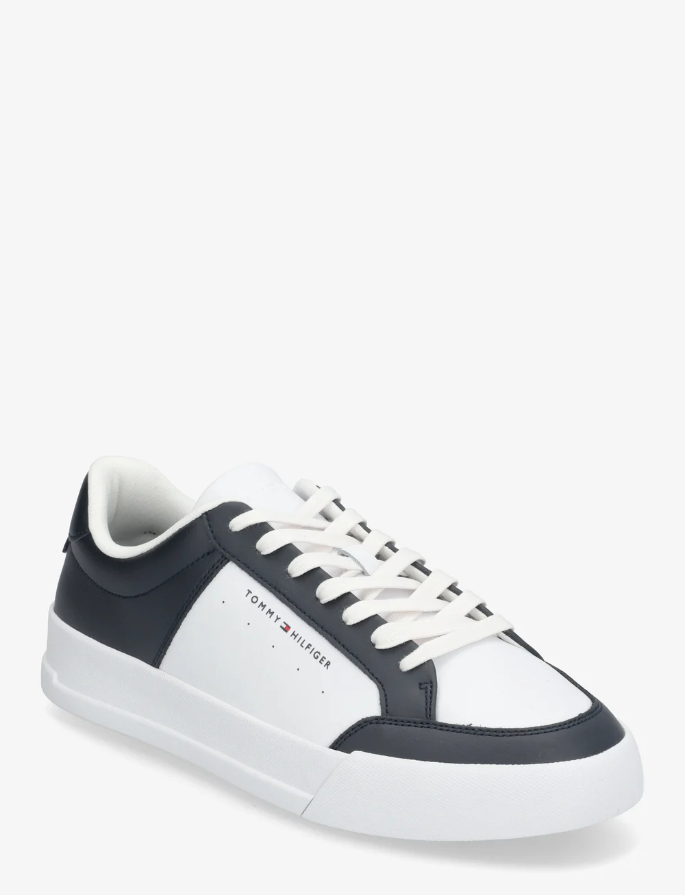 Tommy Hilfiger - TH COURT MIX LTH - lave sneakers - white/desert sky - 0