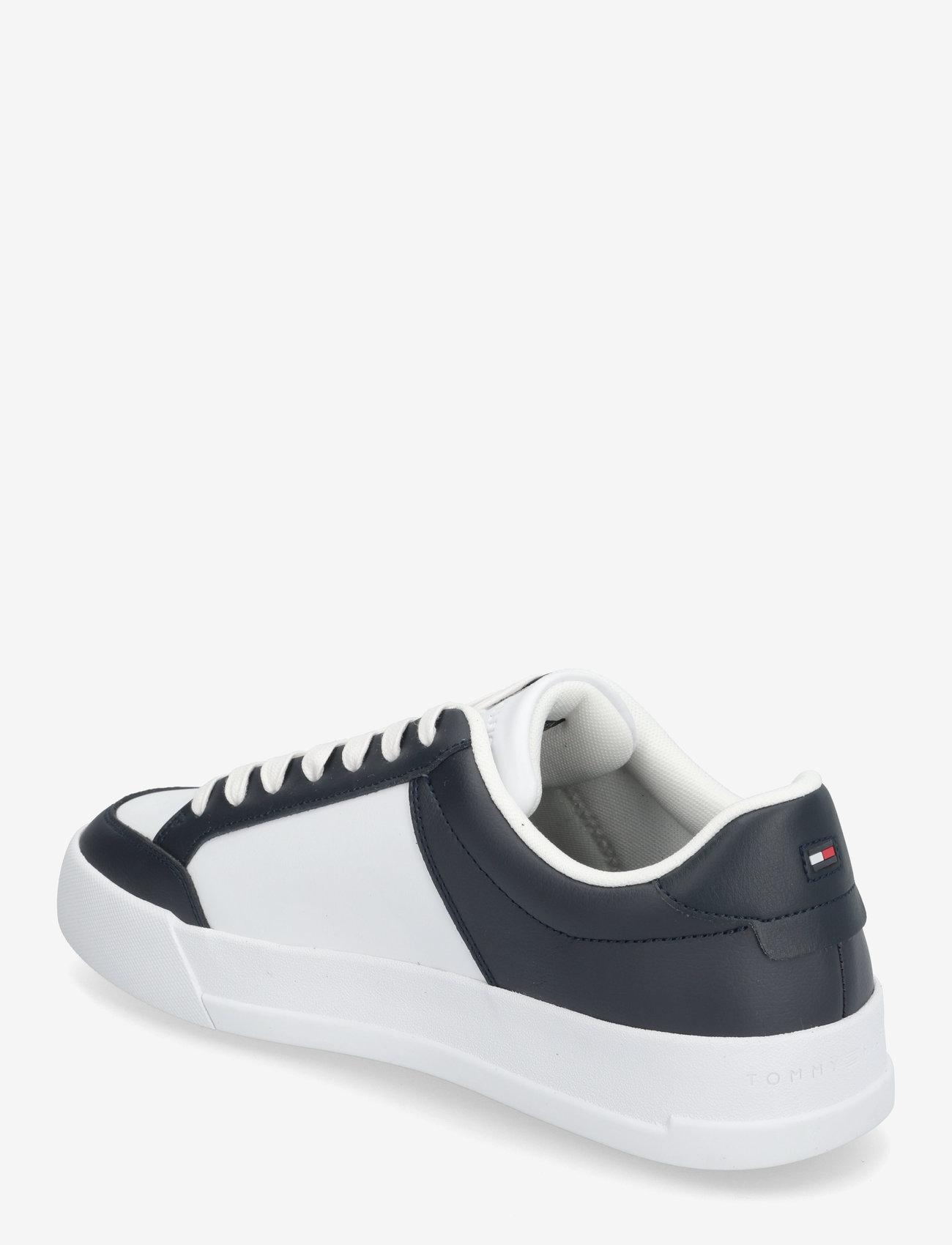 Tommy Hilfiger - TH COURT MIX LTH - sneakersy niskie - white/desert sky - 2