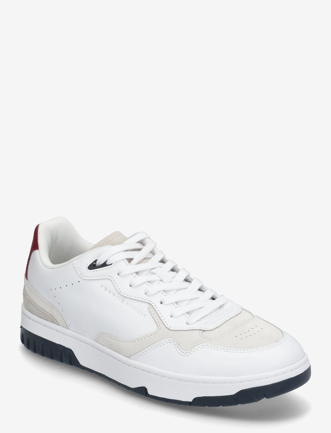 Tommy Hilfiger - TH BASKET BETTER RWB LTH - niedriger schnitt - white - 0