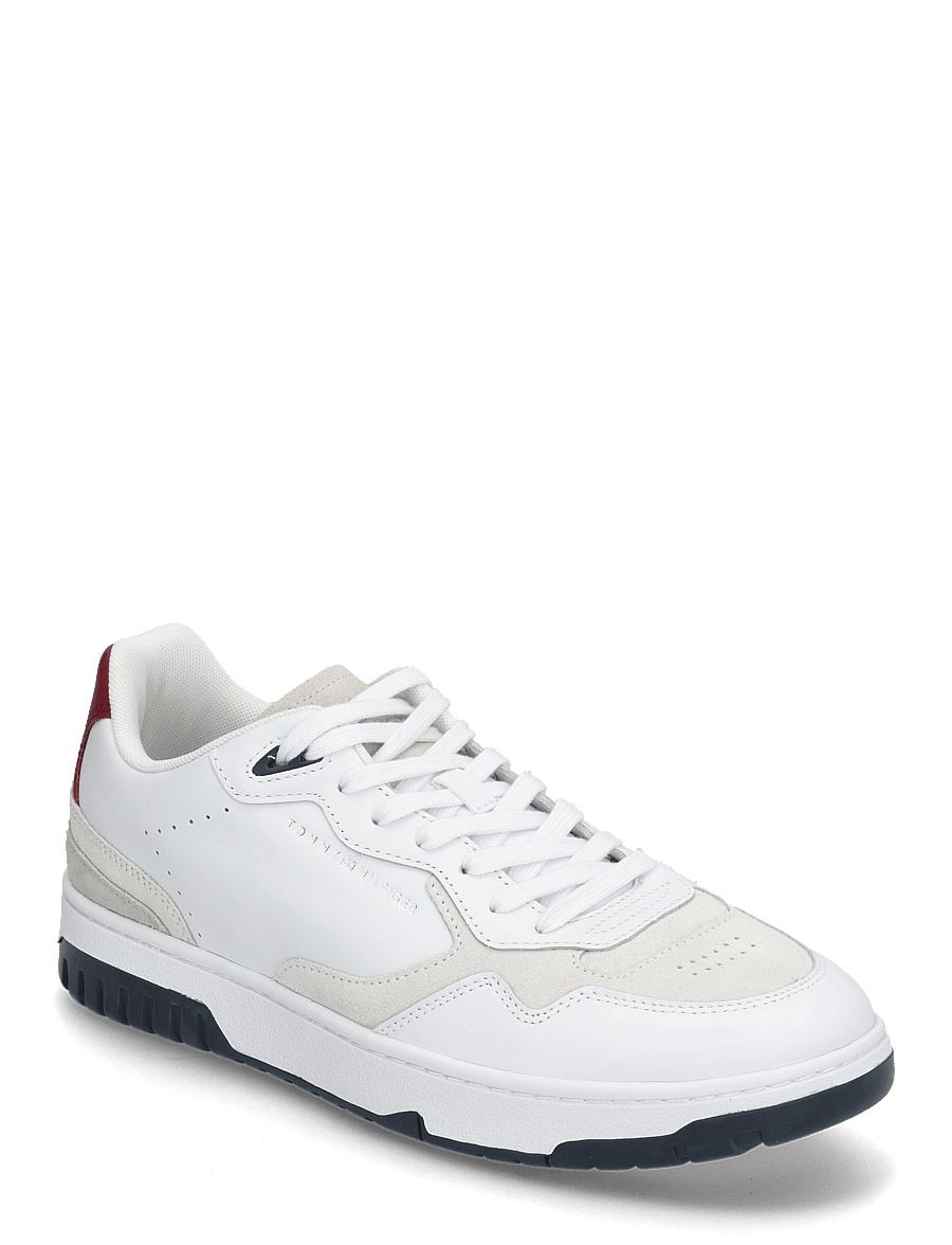 Tommy Hilfiger - TH BASKET BETTER RWB LTH - matalavartiset tennarit - white - 0