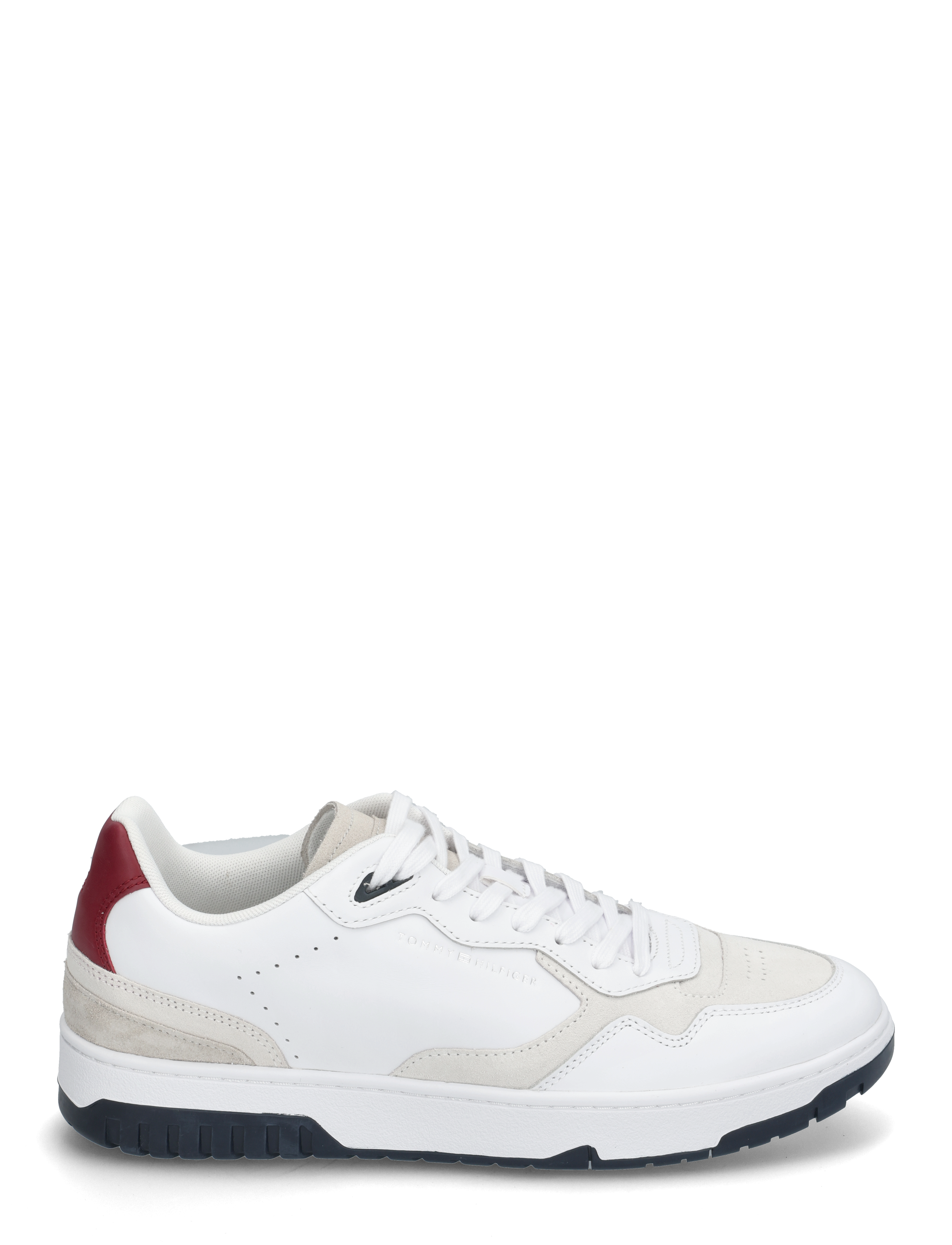 Tommy Hilfiger - TH BASKET BETTER RWB LTH - sneakers med lavt skaft - white - 1