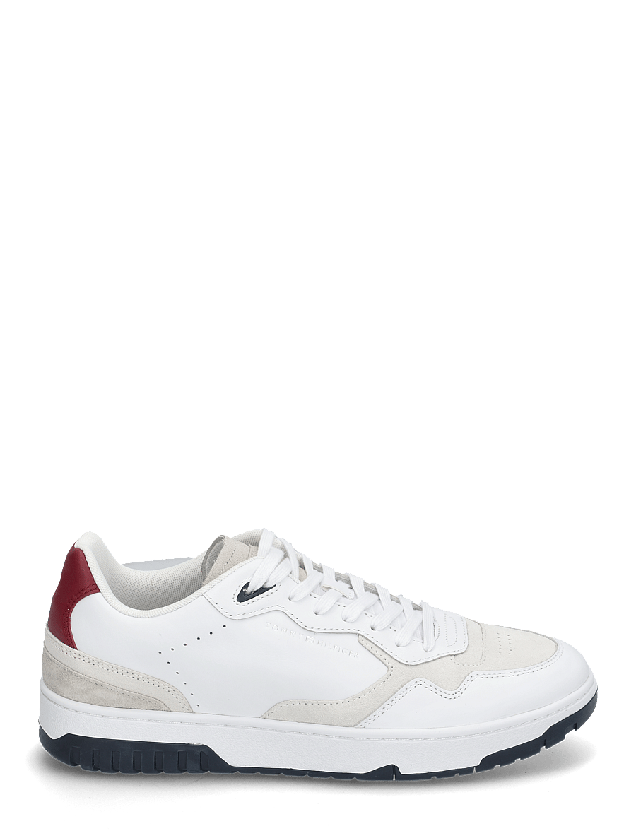 Tommy Hilfiger - TH BASKET BETTER RWB LTH - matalavartiset tennarit - white - 1