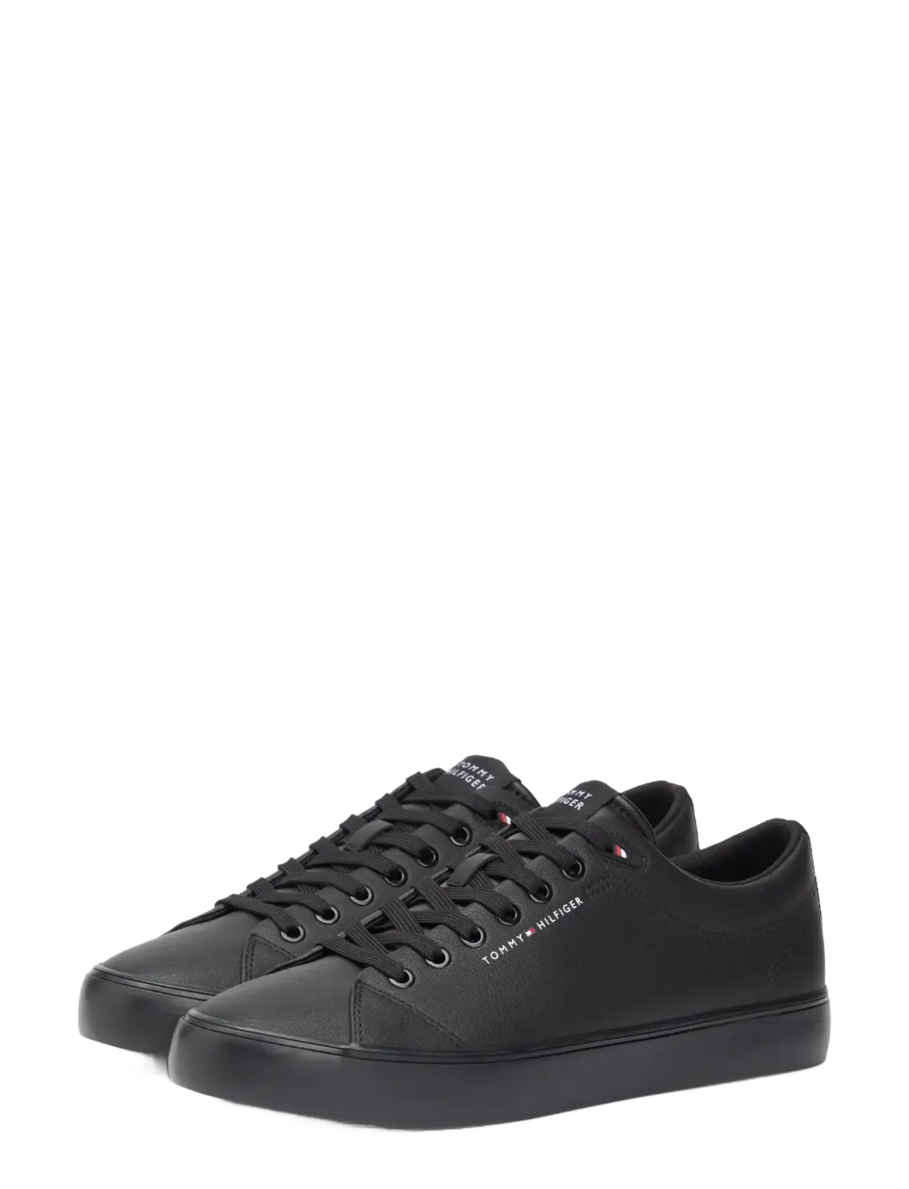 Tommy Hilfiger TH HI VULC CORE LOW LTH II ESS - Skor - TRIPLE BLACK / black