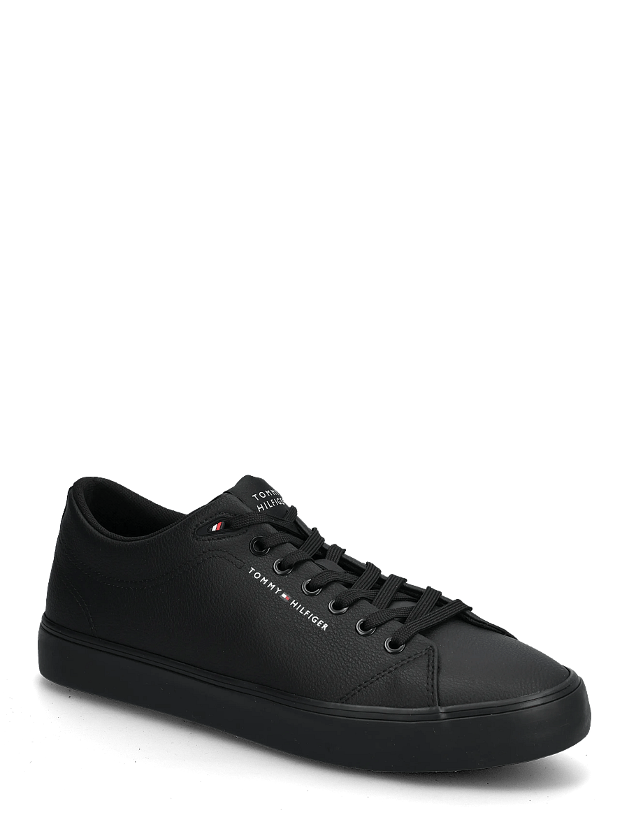 Tommy Hilfiger - TH HI VULC CORE LOW LTH II ESS - madala säärega - triple black - 0