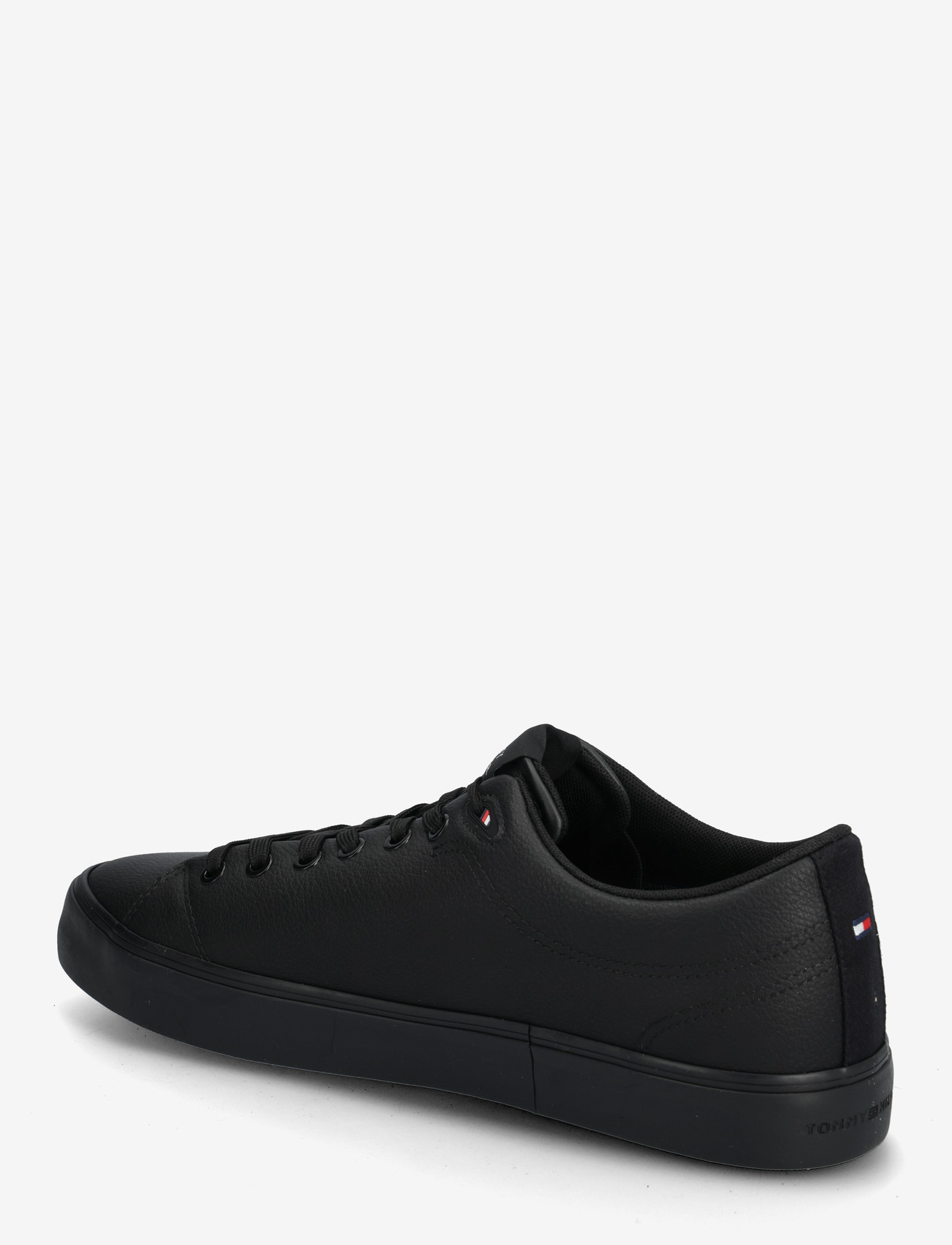 Tommy Hilfiger - TH HI VULC CORE LOW LTH II ESS - laisvalaikio batai žemu aulu - triple black - 2