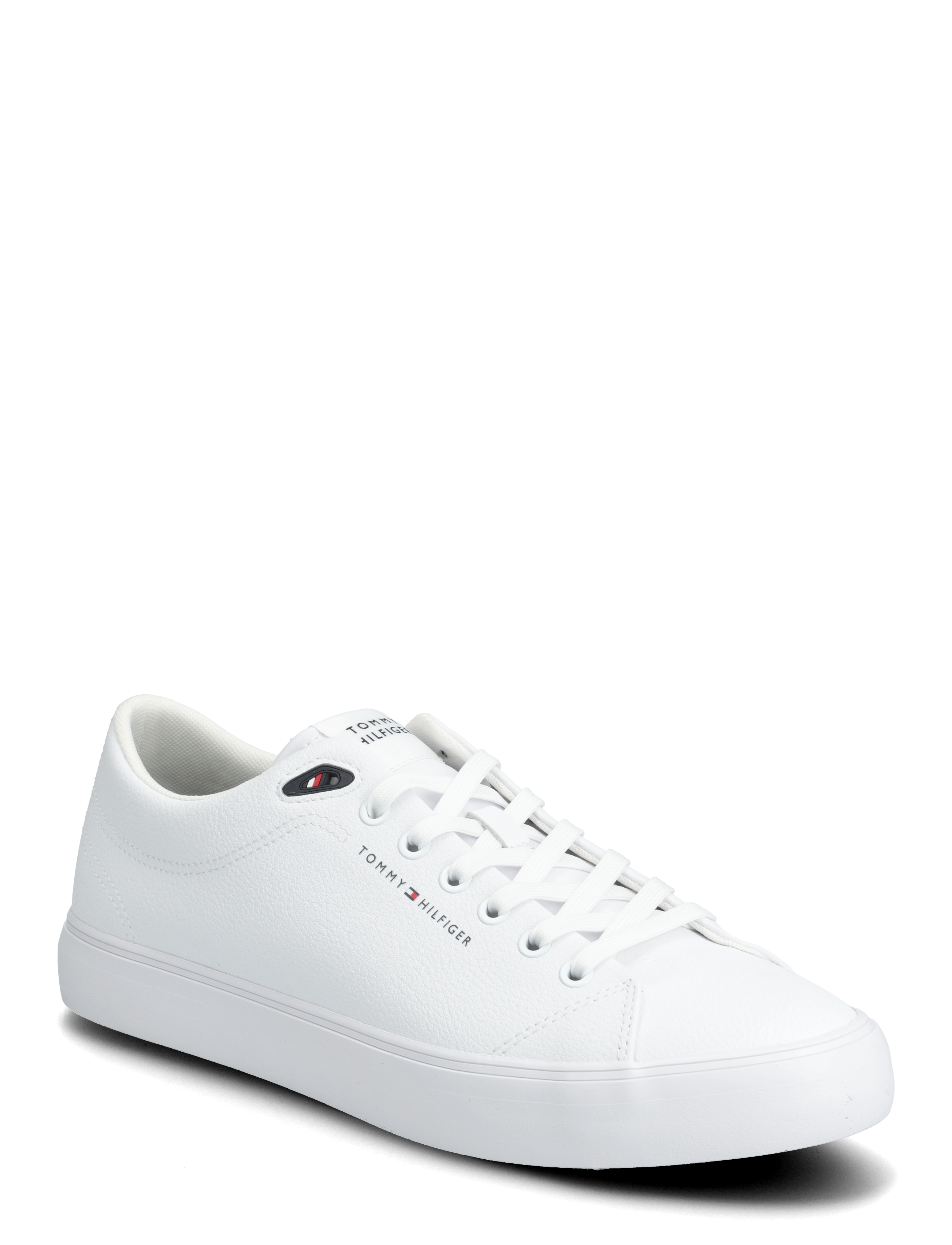 Tommy Hilfiger TH HI VULC CORE LOW LTH II ESS - Jalanõud - WHITE / white