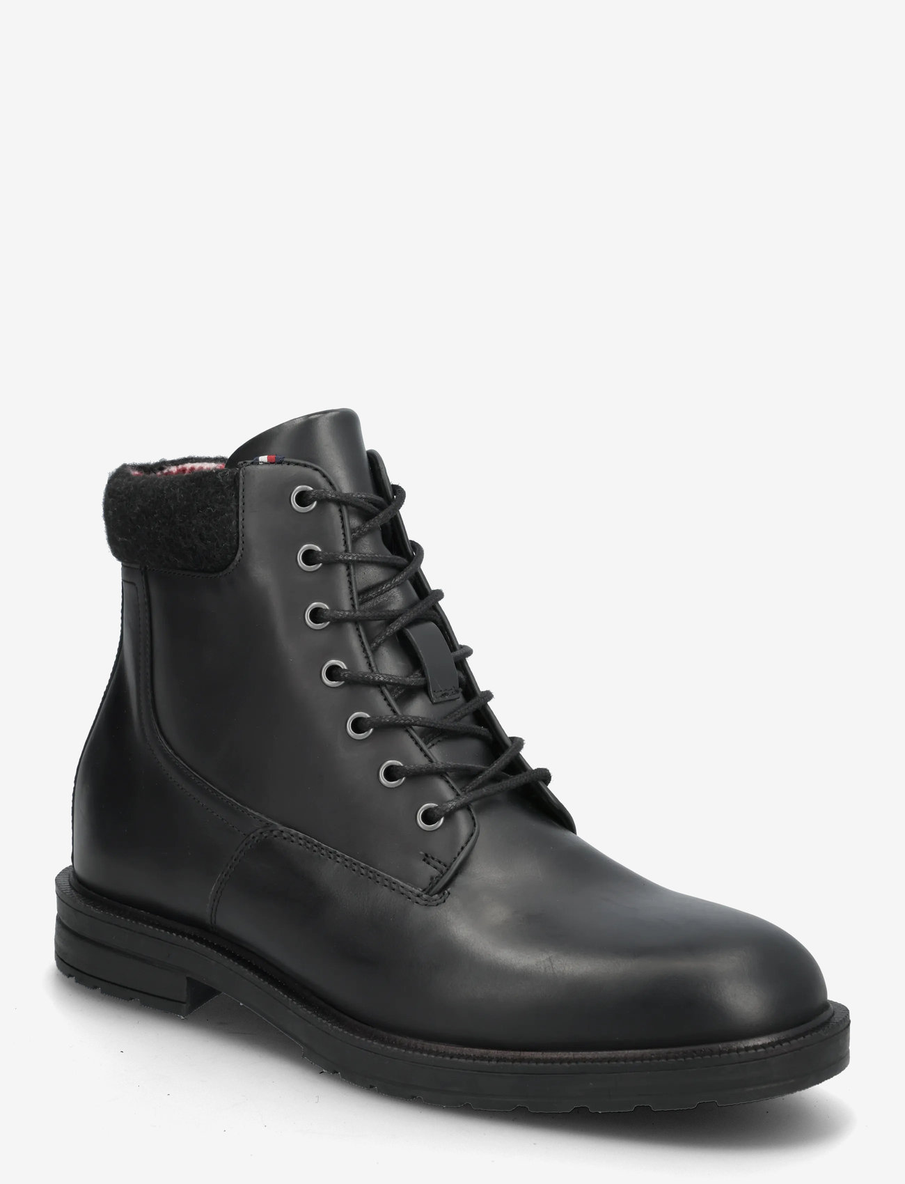 Tommy Hilfiger - CLEATED HILFIGER W LTH BOOT - buty zimowe - black - 0