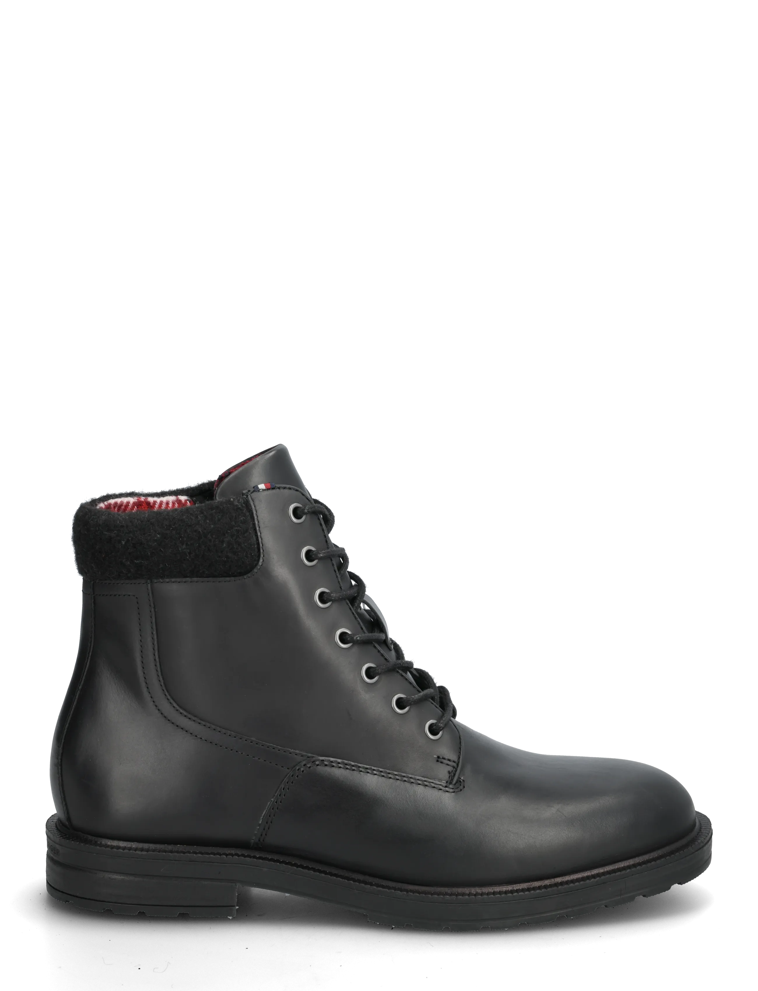 Tommy Hilfiger - CLEATED HILFIGER W LTH BOOT - vinterstøvler - black - 1