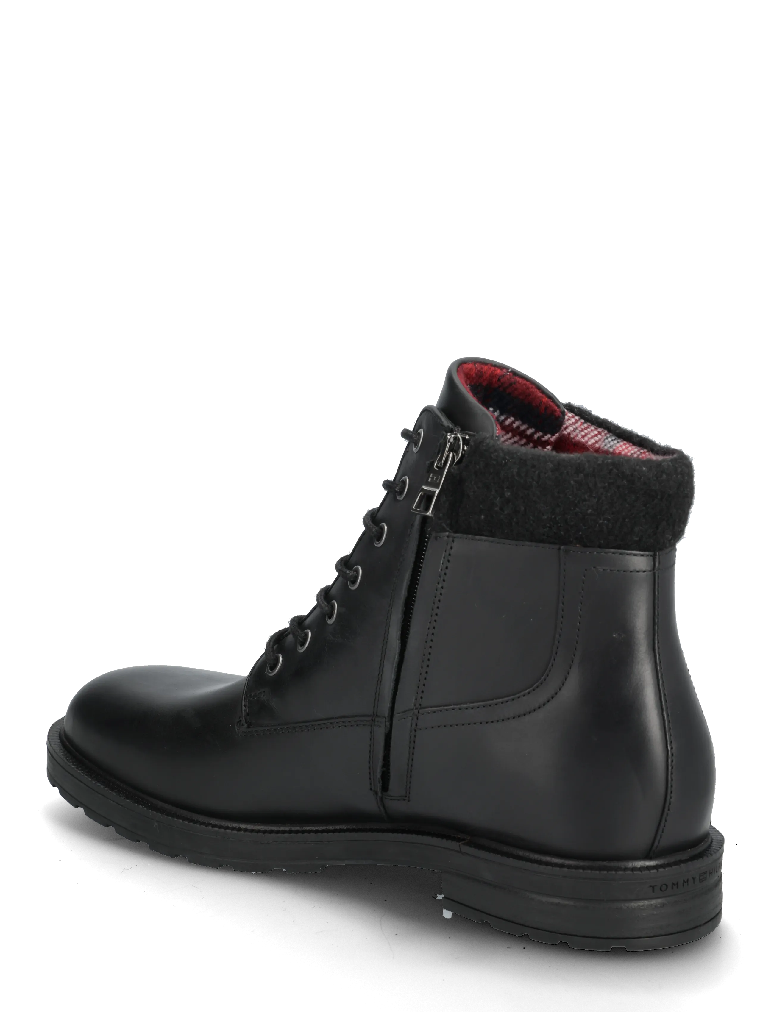Tommy Hilfiger - CLEATED HILFIGER W LTH BOOT - vinterstøvler - black - 2