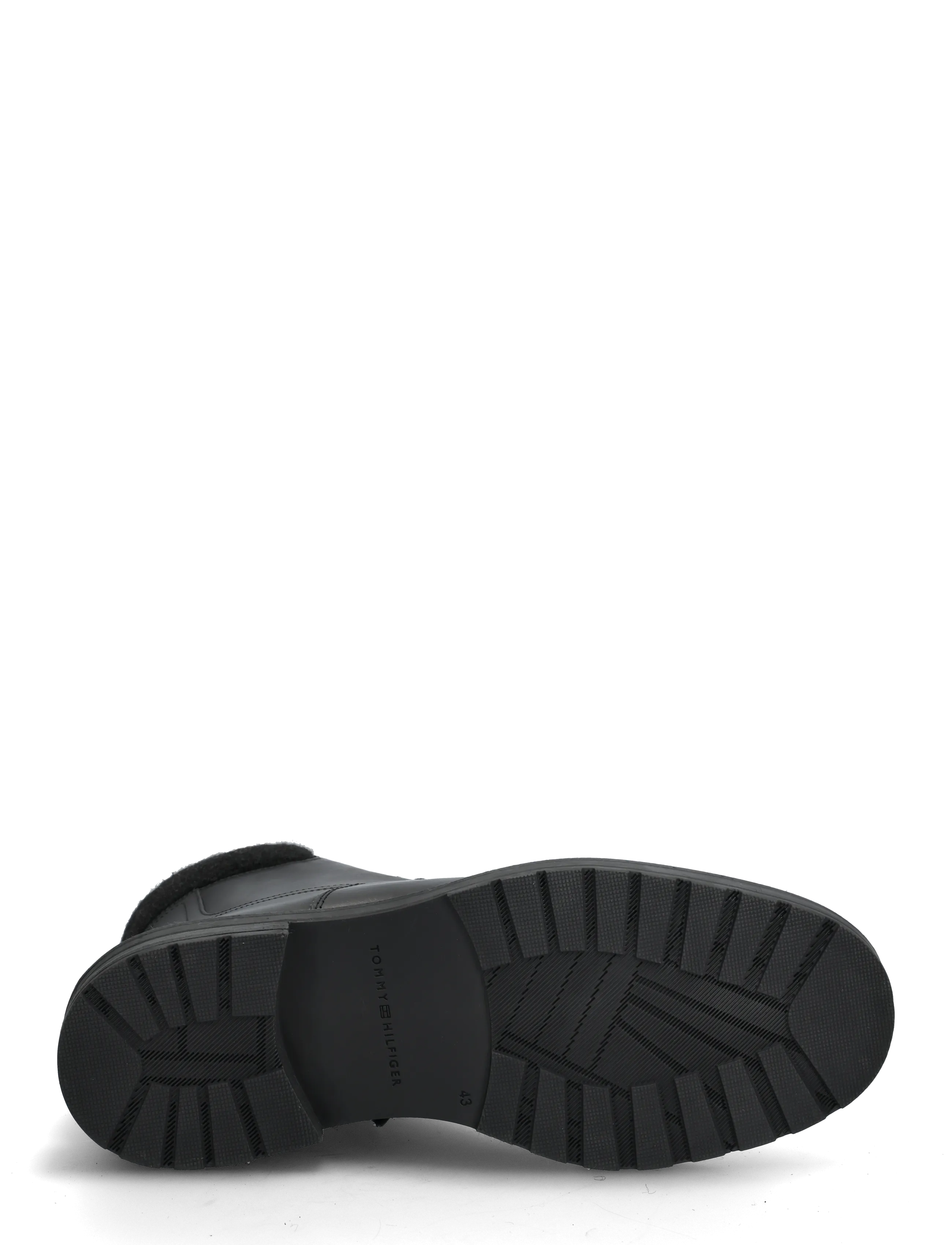Tommy Hilfiger - CLEATED HILFIGER W LTH BOOT - vinterstøvler - black - 4