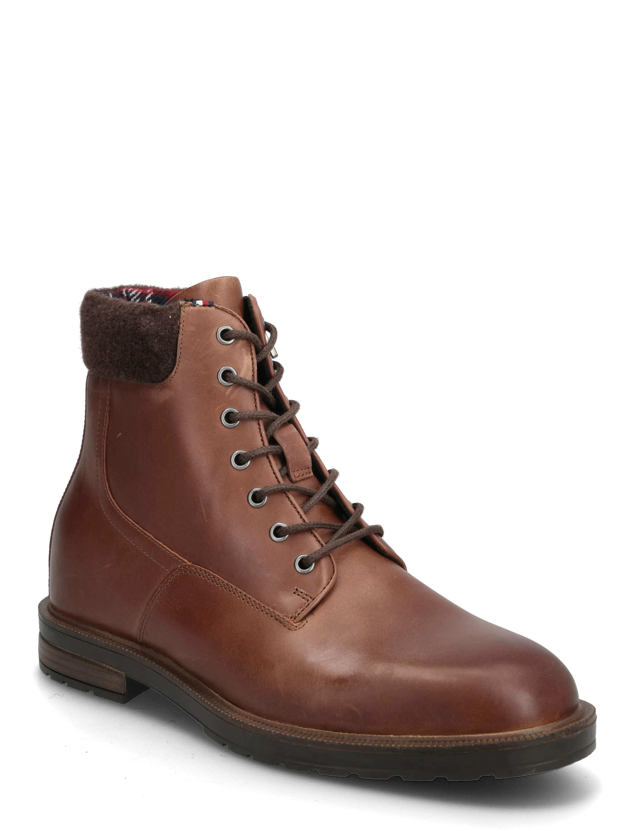 TOMMY HILFIGER Cleated Hilfiger W Lth Stiefel Braun - 43 - Herren