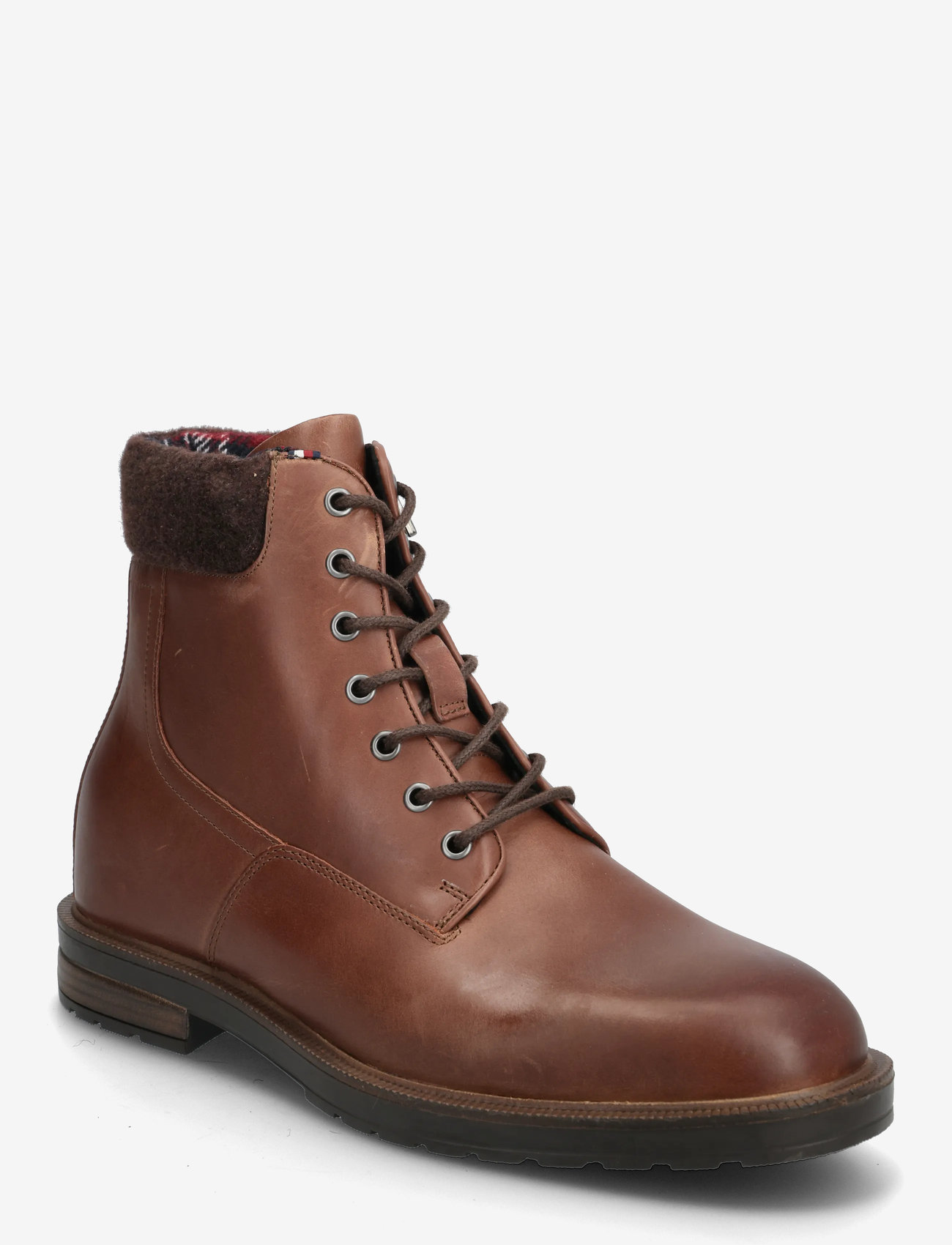 Tommy Hilfiger - CLEATED HILFIGER W LTH BOOT - winterstiefel - winter cognac - 0