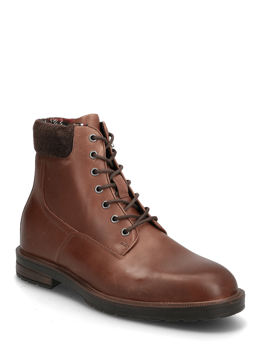 Tommy Hilfiger - CLEATED HILFIGER W LTH BOOT - winterstiefel - winter cognac - 0