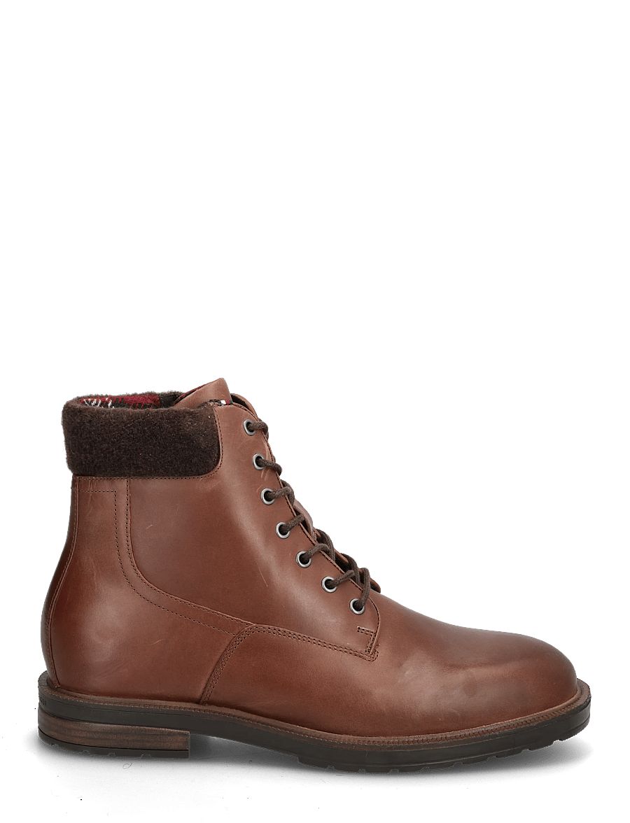 Tommy Hilfiger - CLEATED HILFIGER W LTH BOOT - winterstiefel - winter cognac - 1