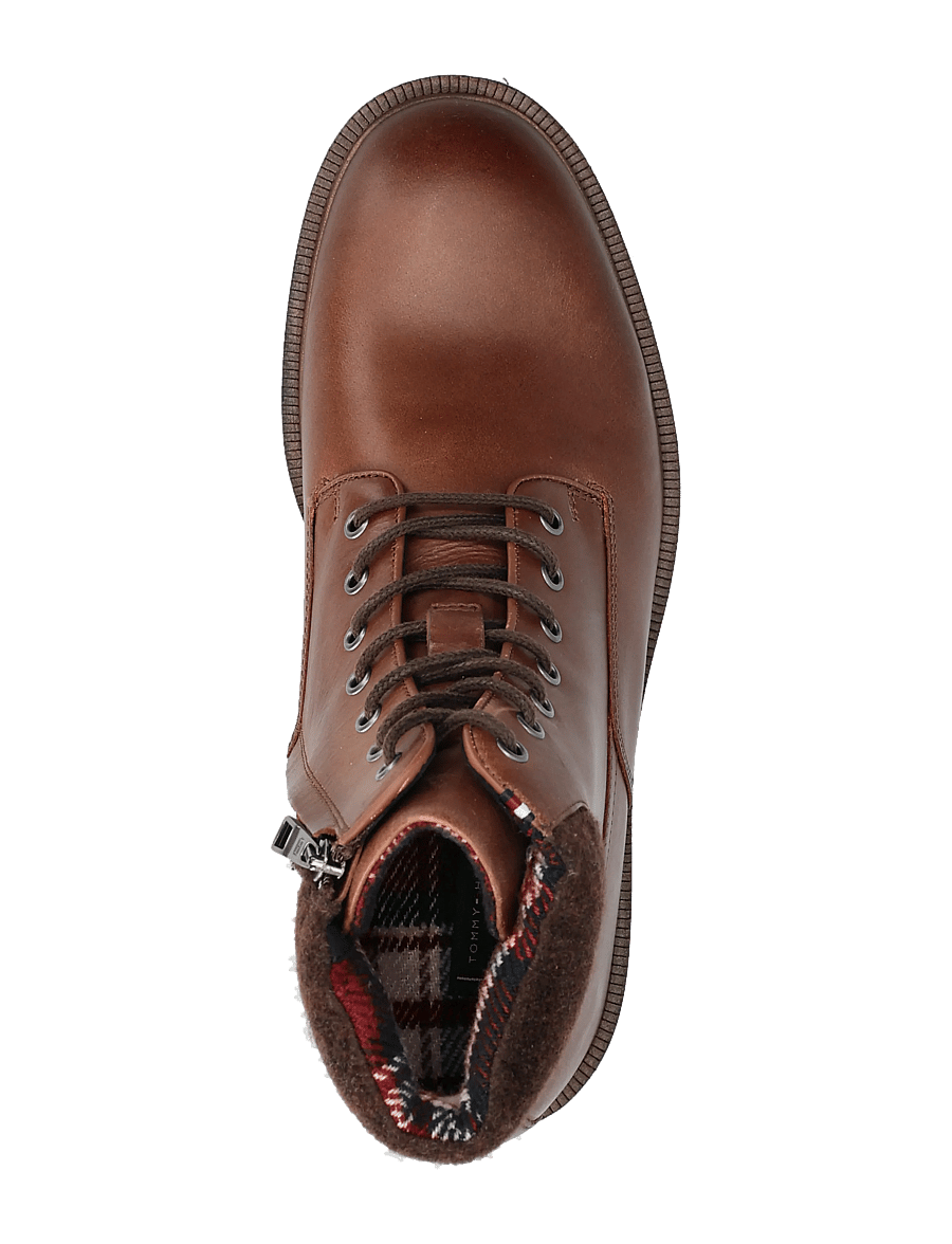 Tommy Hilfiger - CLEATED HILFIGER W LTH BOOT - winterstiefel - winter cognac - 3