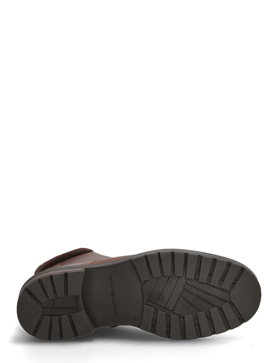 Tommy Hilfiger - CLEATED HILFIGER W LTH BOOT - winterstiefel - winter cognac - 4