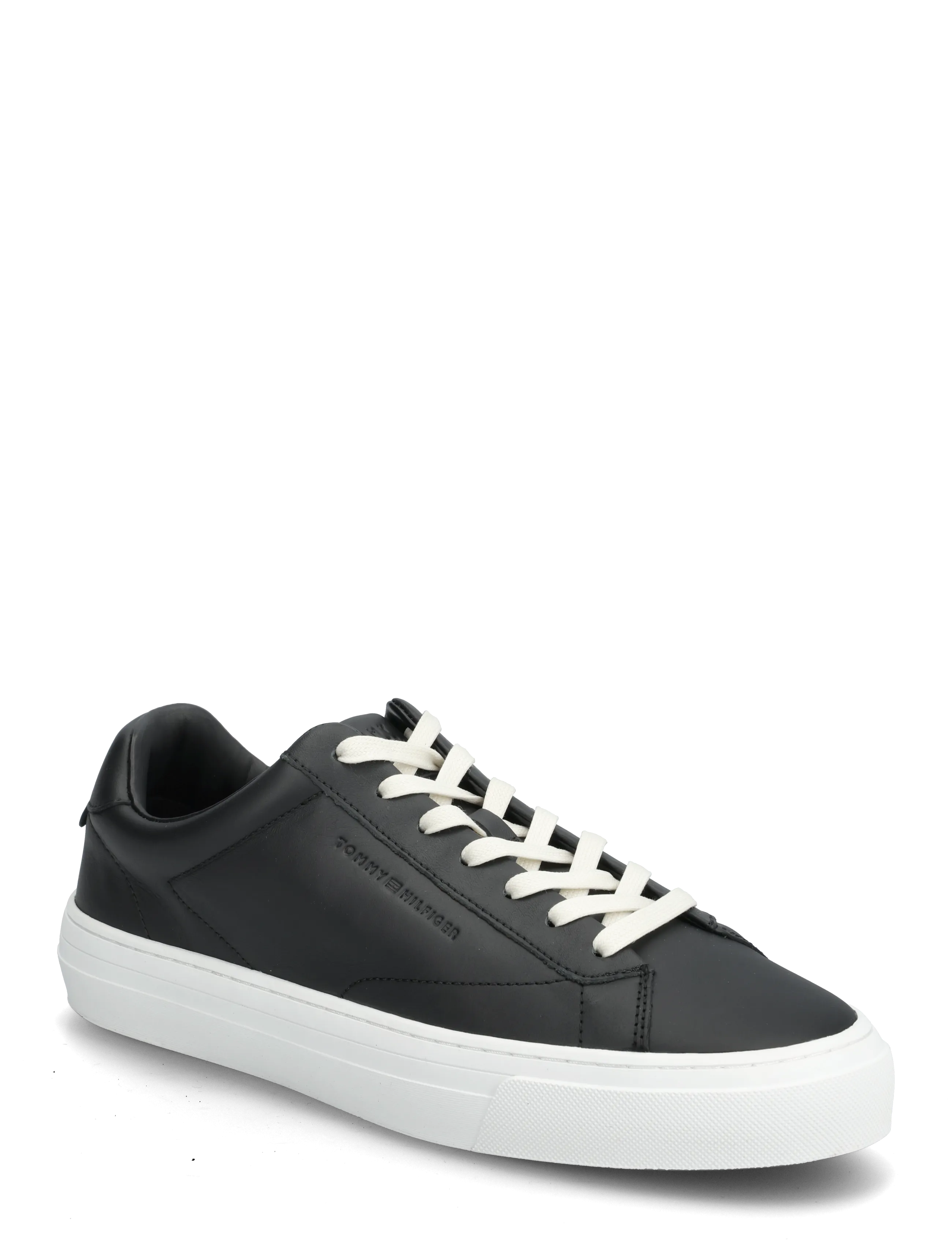 Tommy Hilfiger PREMIUM DRESS CUPSOLE LTH - Sneakers - BLACK / black