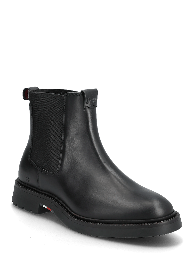 Tommy Hilfiger - HILFIGER COMFORT LWT LTH CHELSEA - chelsea boots - black - 0