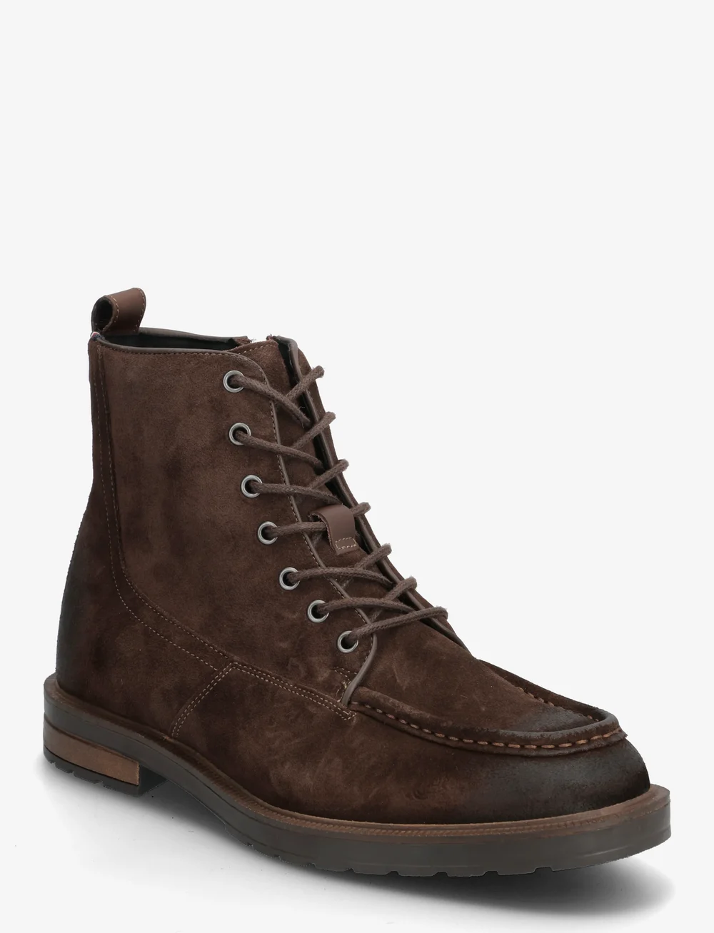 Tommy Hilfiger - CLEATED HILFIGER W SDE MOC BOOT - støvler med snøre - legacy brown - 0