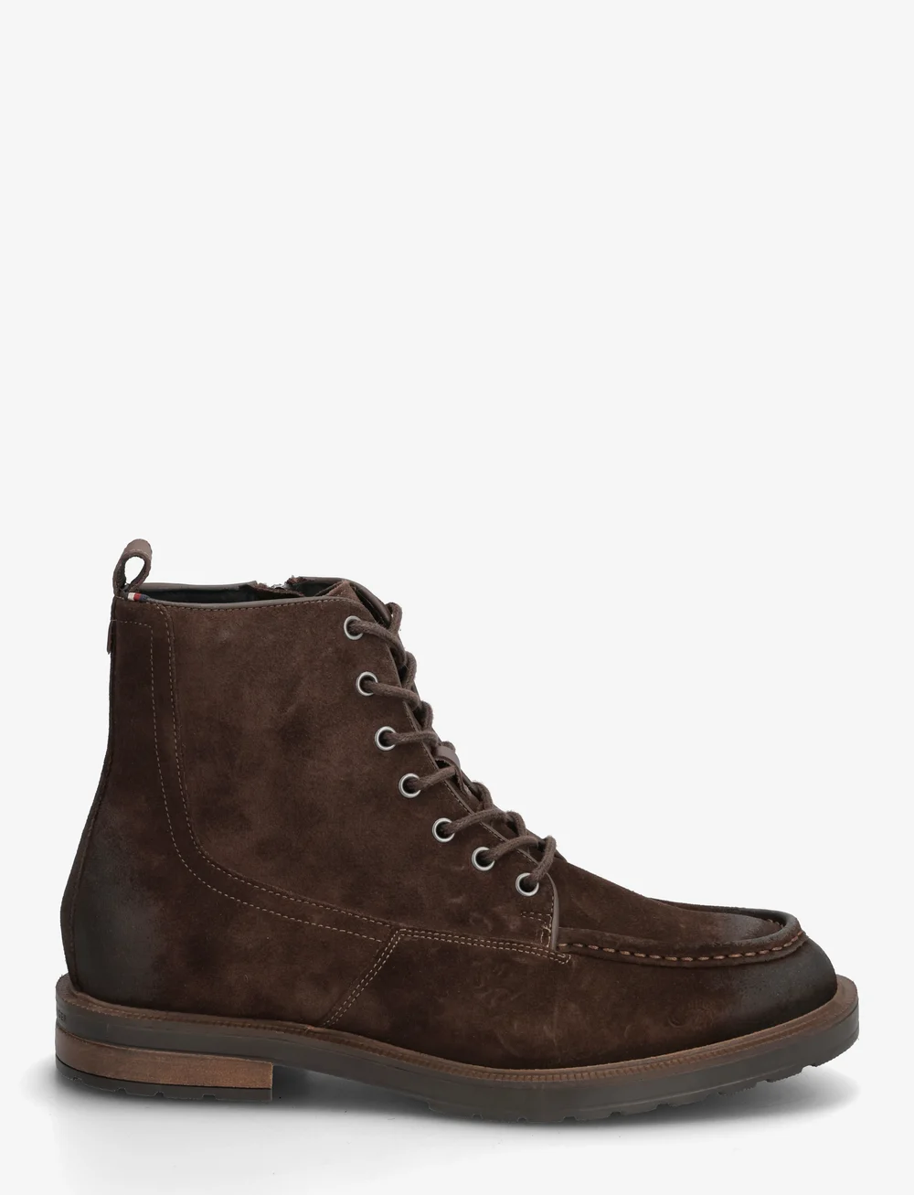 Tommy Hilfiger - CLEATED HILFIGER W SDE MOC BOOT - støvler med snøre - legacy brown - 1