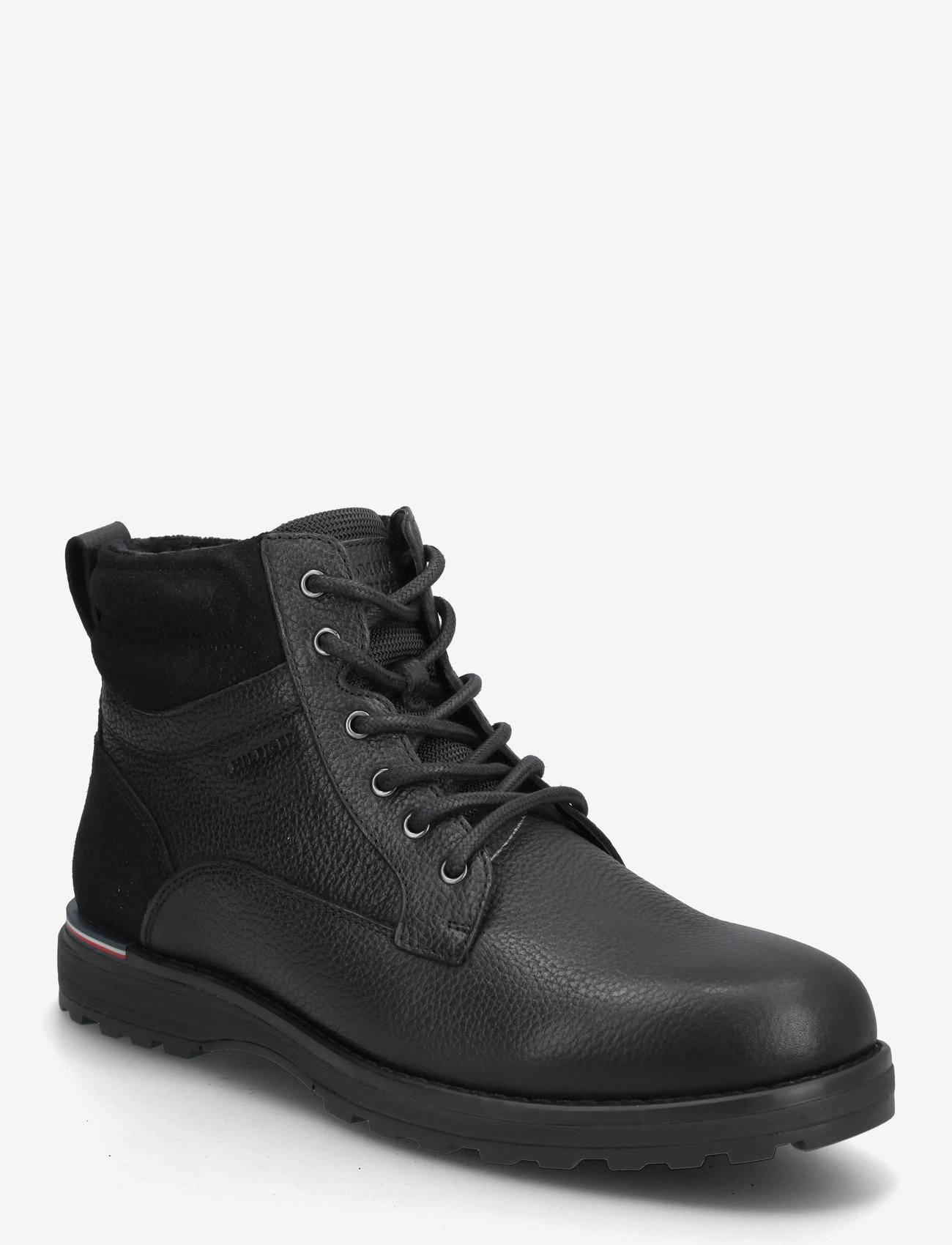 Tommy Hilfiger - CORPORATE W LTH LACE BOOT - kängor med snörning - black - 0