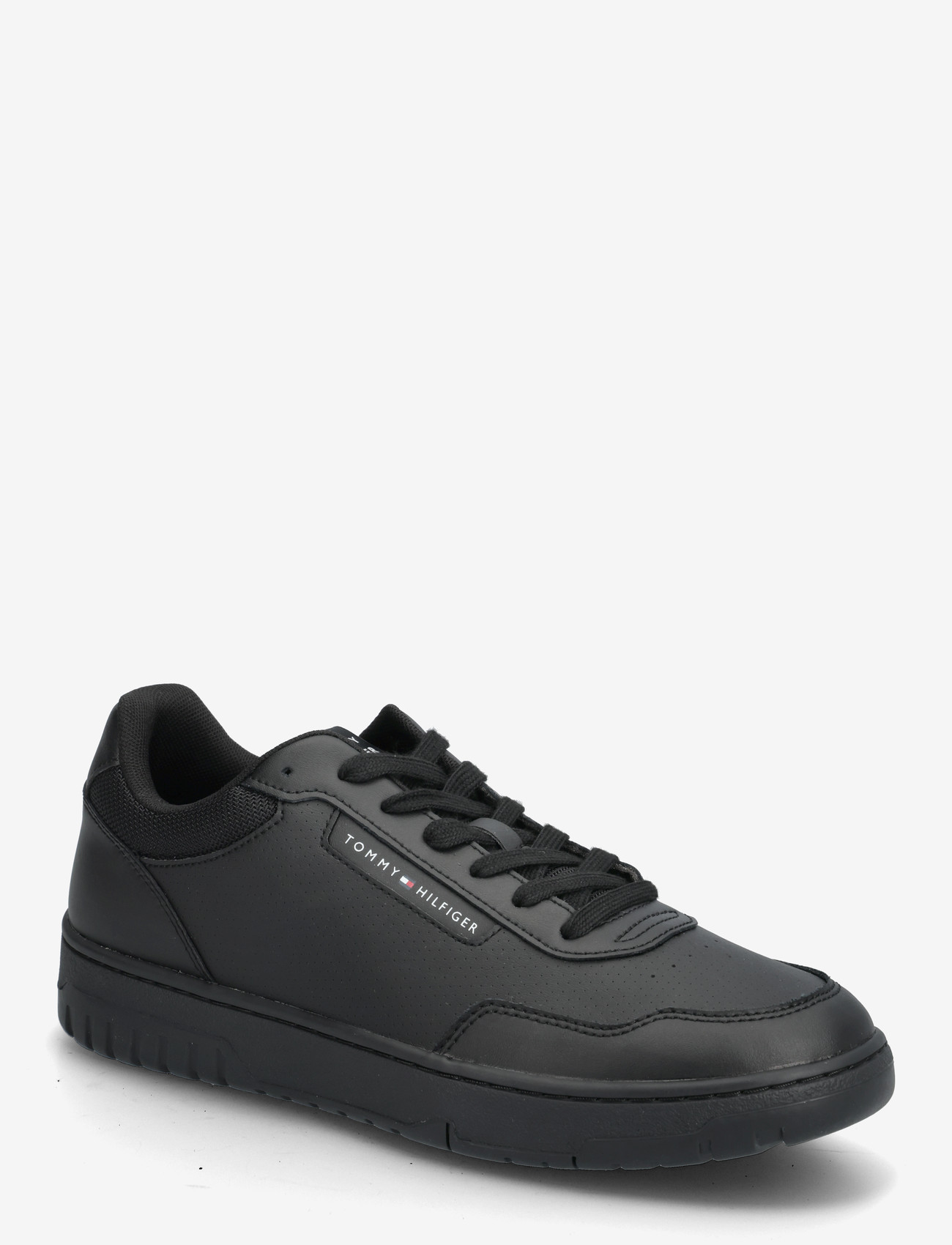 Tommy Hilfiger - TH BASKET CORE LTH - låga sneakers - black - 0