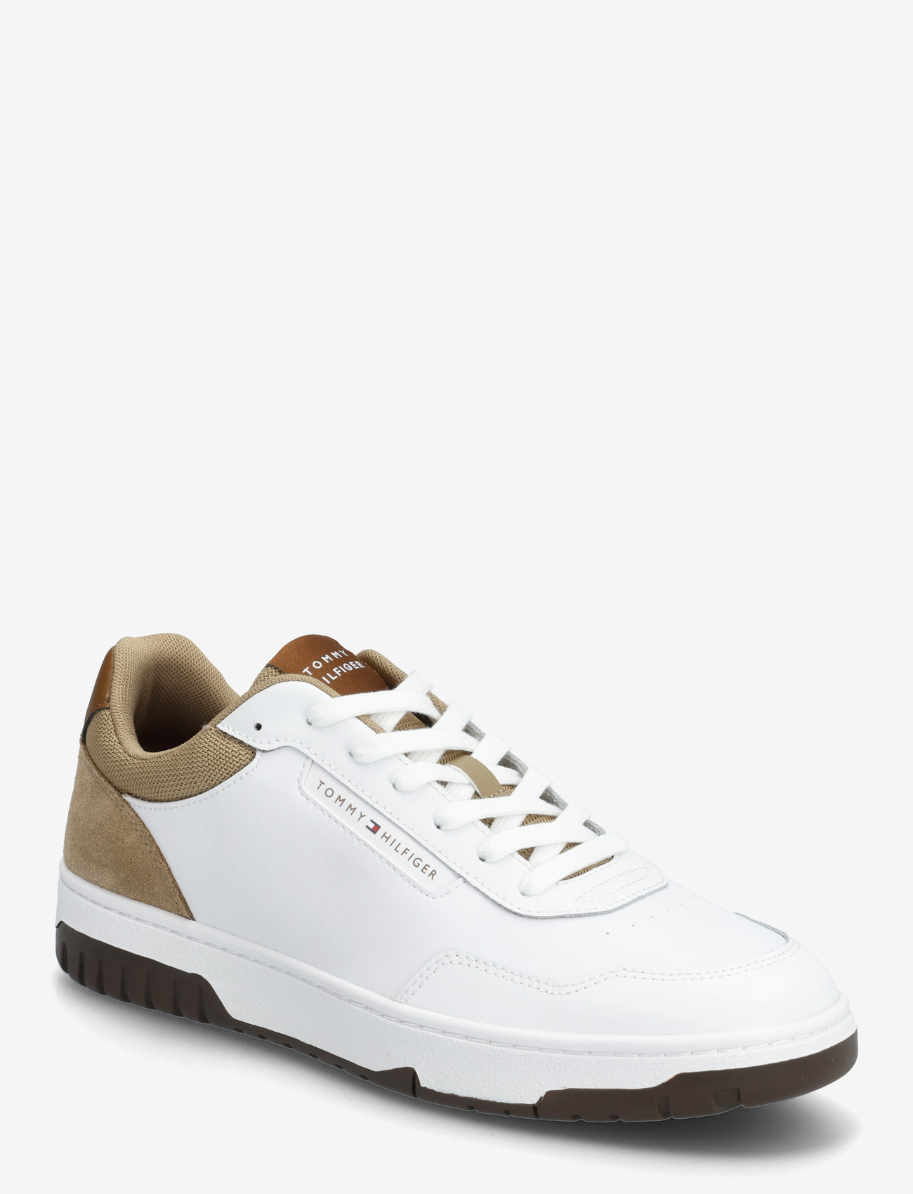 Tommy Hilfiger - TH BASKET CORE LITE LTH/SUEDE - matalavartiset tennarit - driftwood taupe - 0