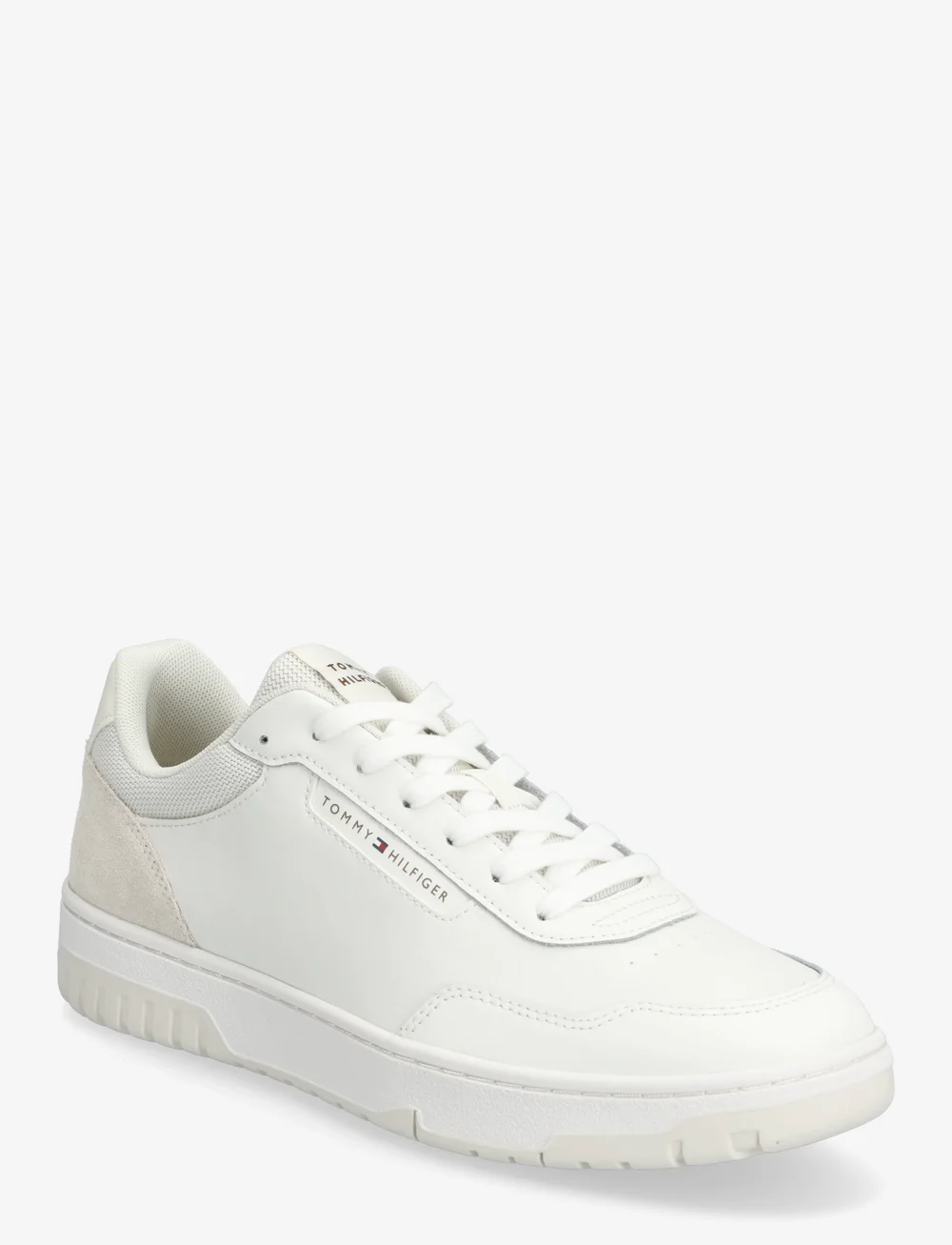 Tommy Hilfiger - TH BASKET CORE LITE LTH/SUEDE - låga sneakers - ivory petal - 0