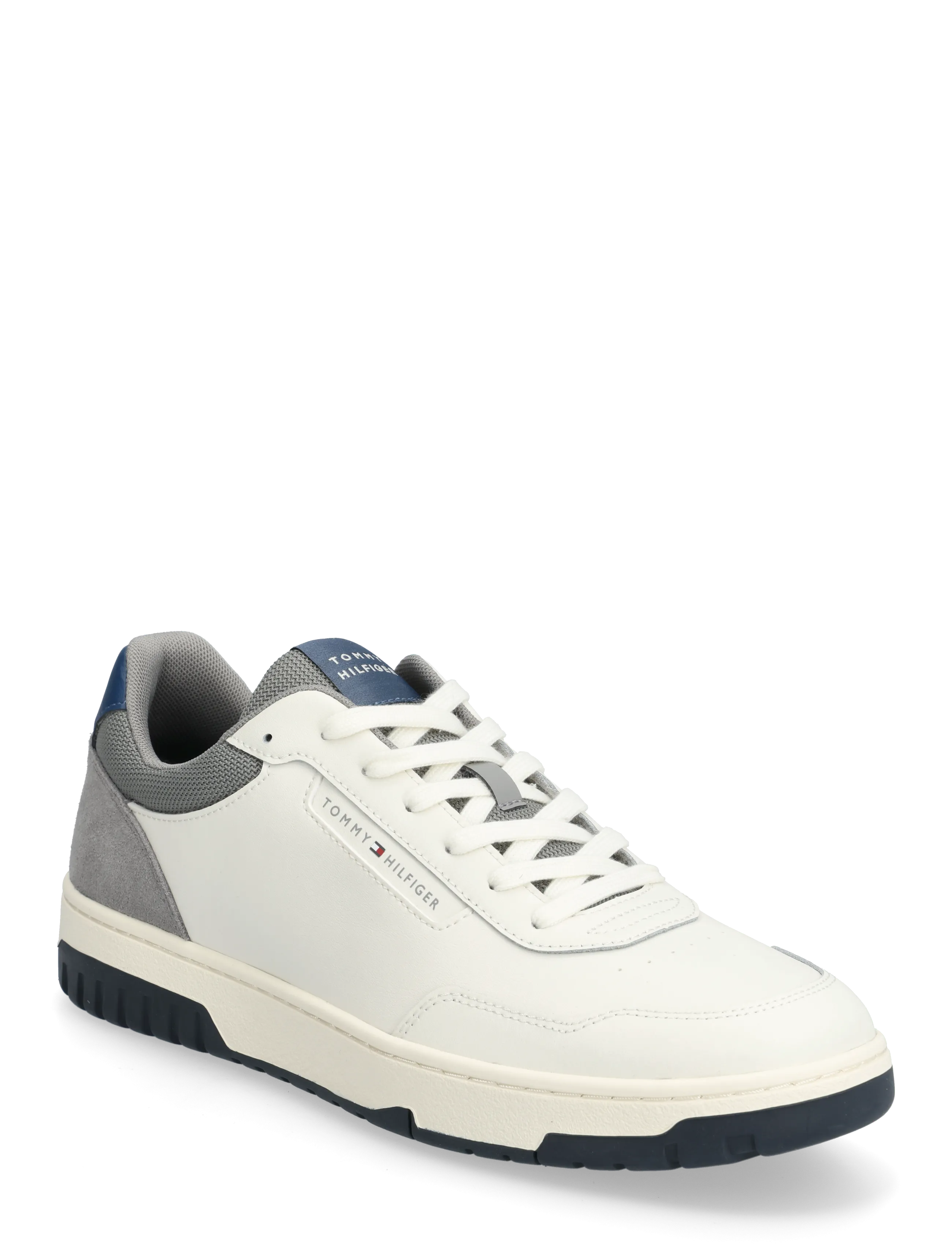 Tommy Hilfiger TH BASKET CORE LITE LTH/SUEDE - Deals - UNIVERSAL GREY / white
