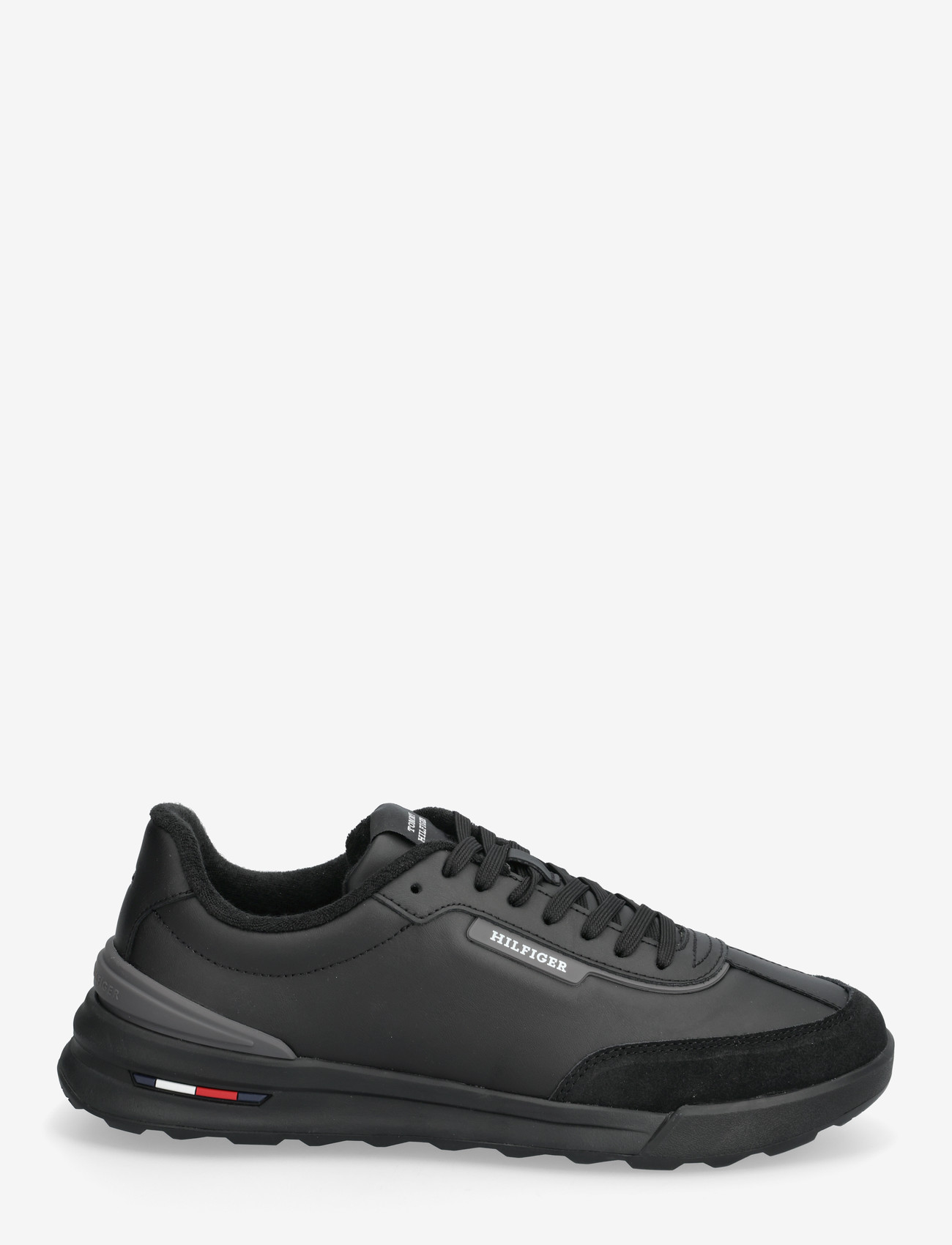 Tommy Hilfiger - RETRO RUNNER MIX LEATHER - lave sneakers - black - 1