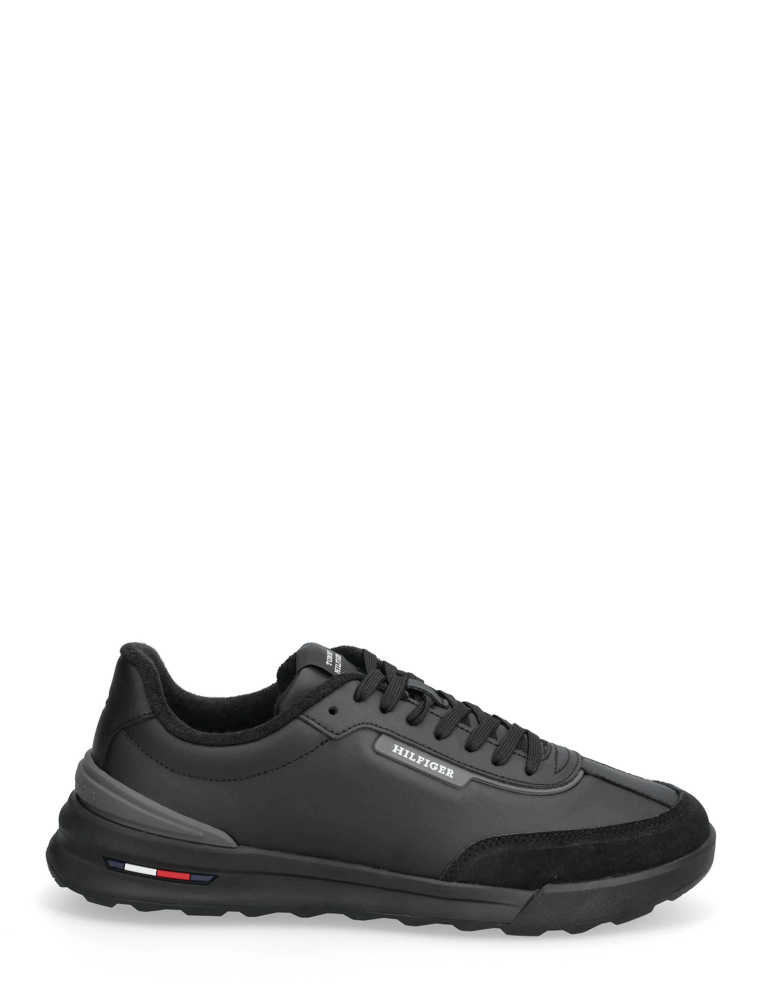 Tommy Hilfiger - RETRO RUNNER MIX LEATHER - lave sneakers - black - 1