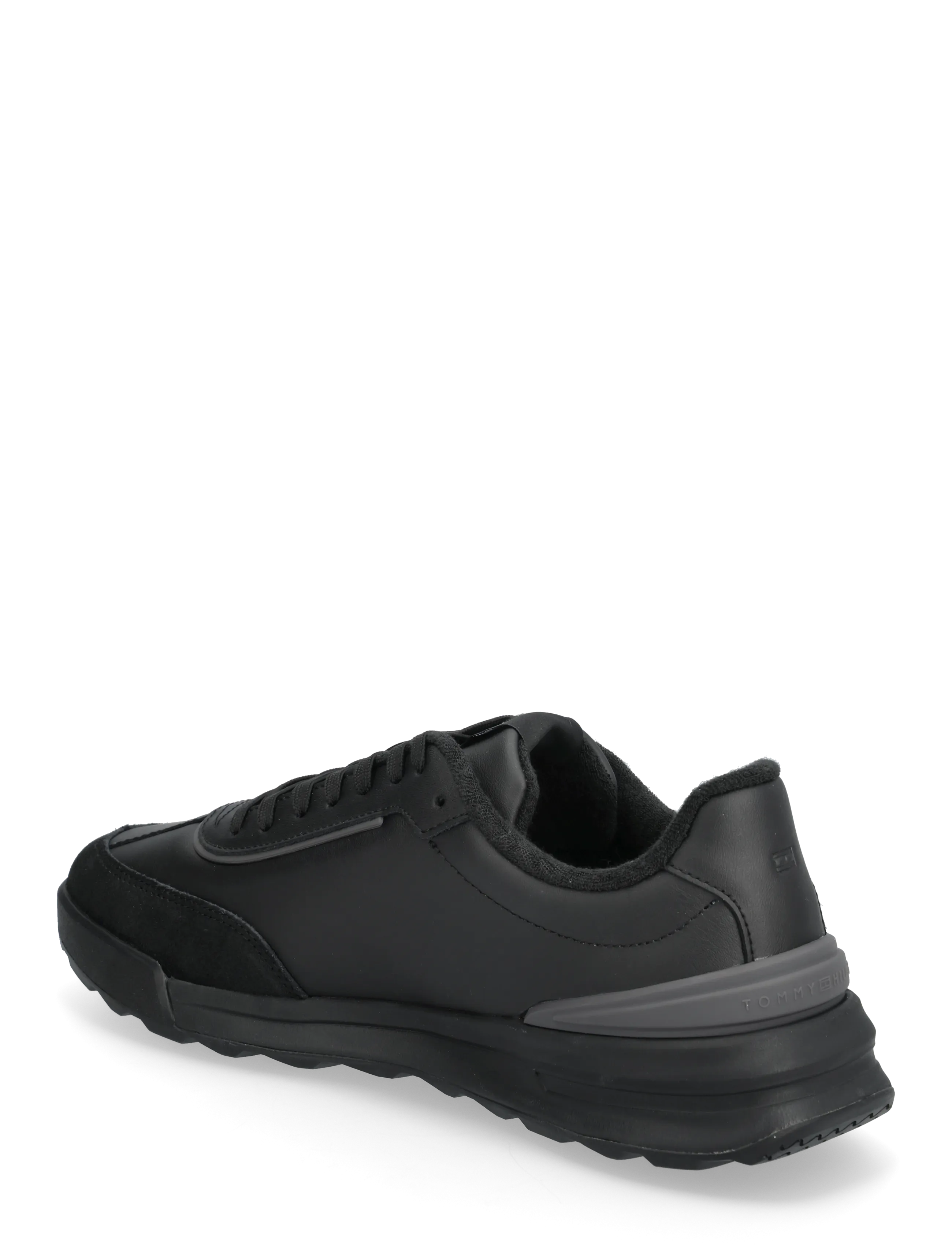 Tommy Hilfiger - RETRO RUNNER MIX LEATHER - lave sneakers - black - 2