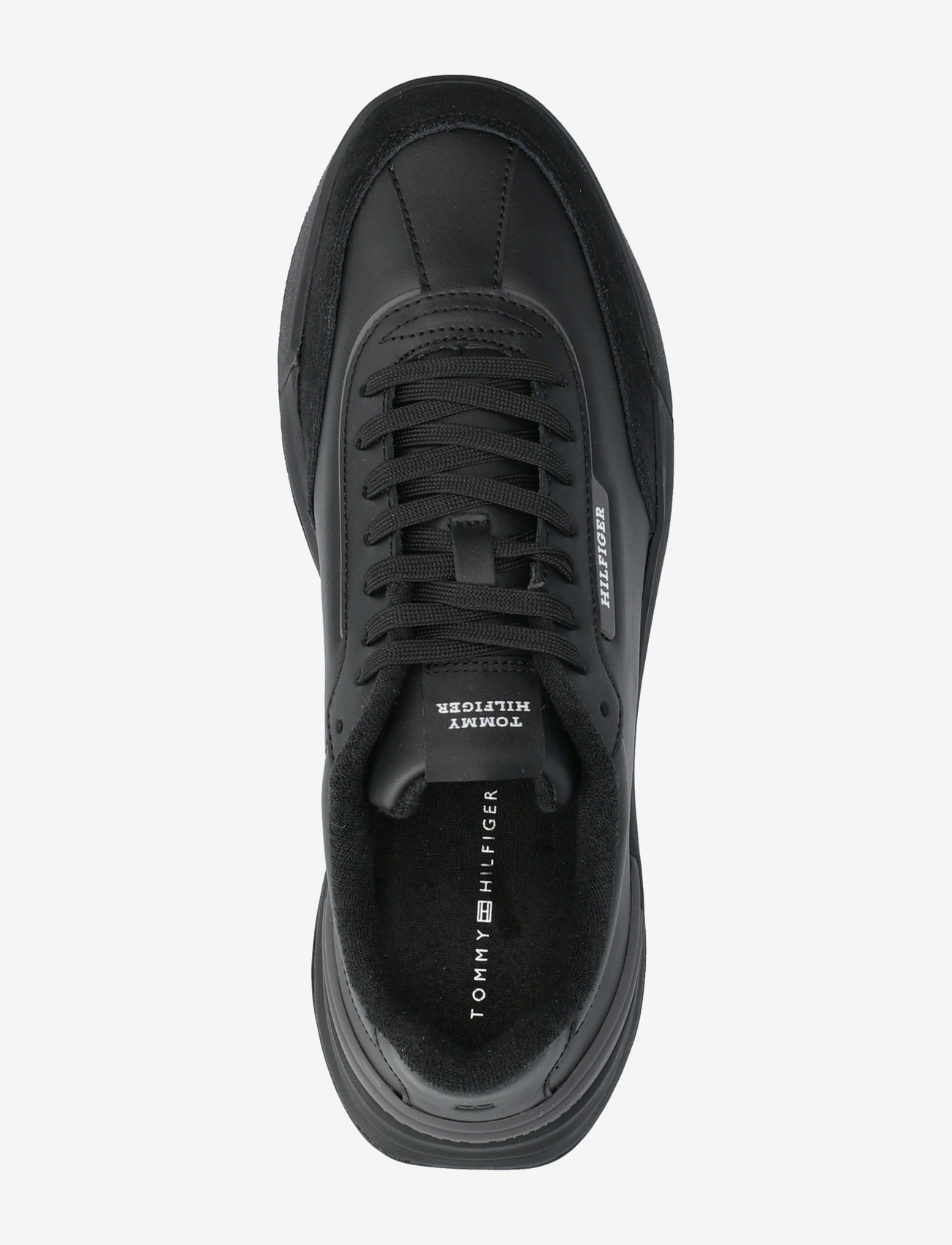 Tommy Hilfiger - RETRO RUNNER MIX LEATHER - lave sneakers - black - 3