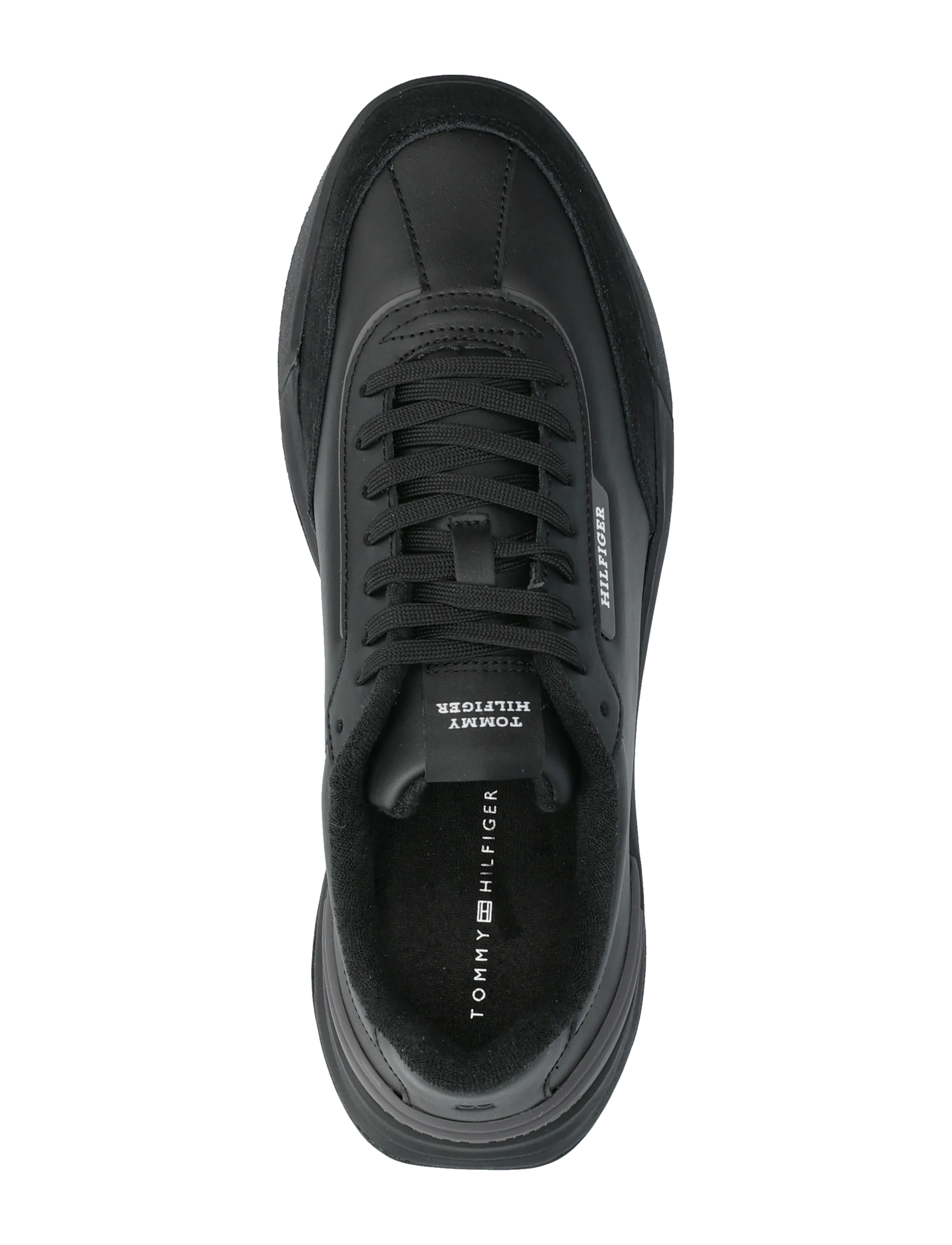 Tommy Hilfiger - RETRO RUNNER MIX LEATHER - lave sneakers - black - 3