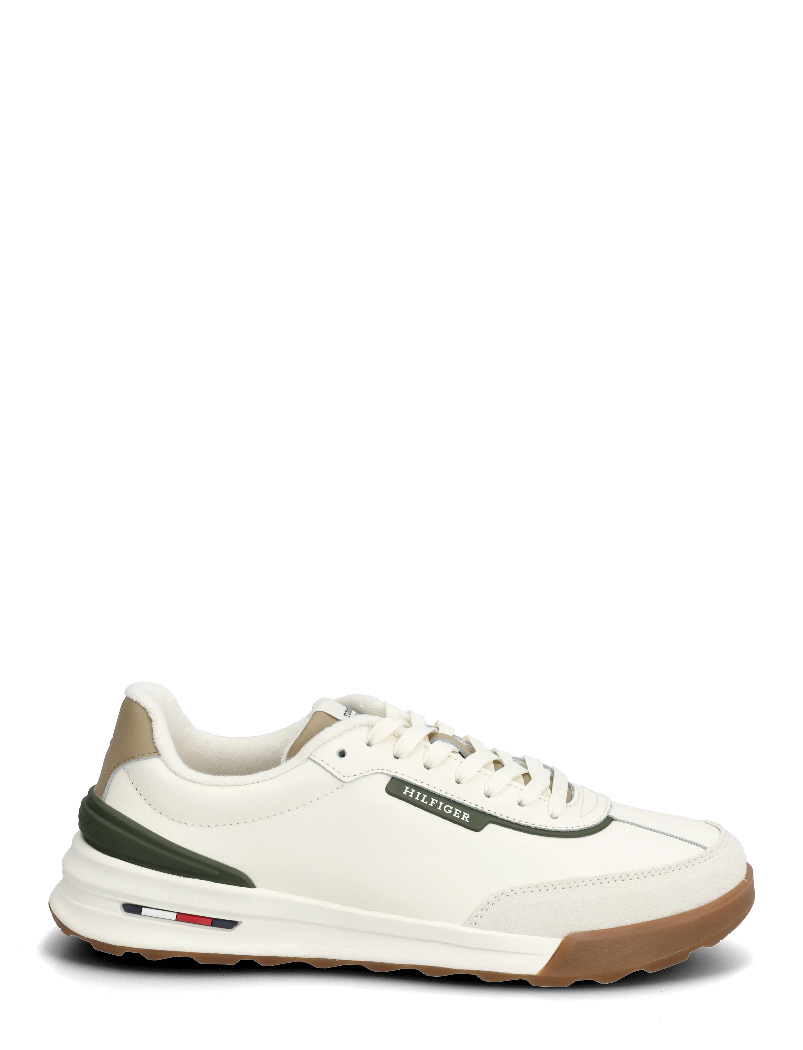 Tommy Hilfiger - RETRO RUNNER MIX LEATHER - low tops - ivory petal - 1