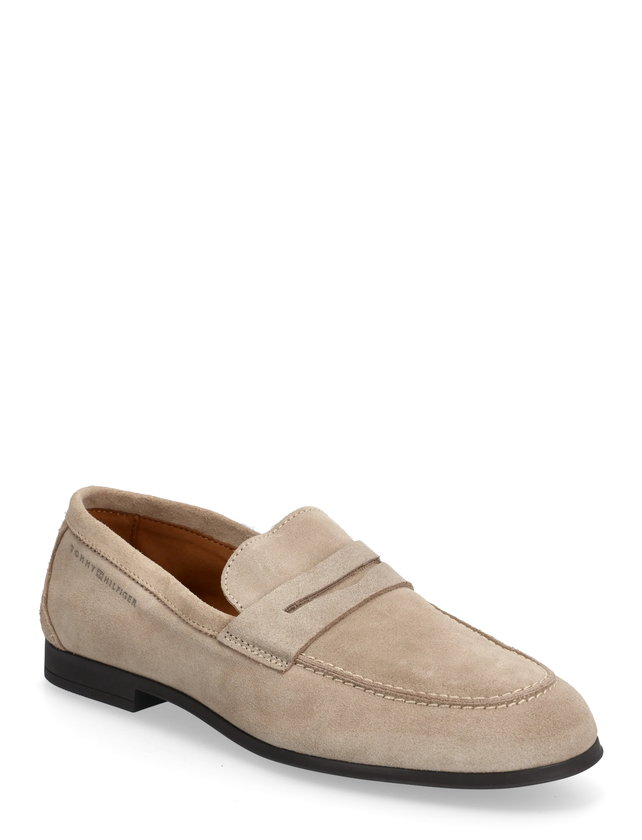 Tommy Hilfiger FLEXIBLE SLIM SUEDE LOAFER - Loafers - COASTAL TAUPE / beige