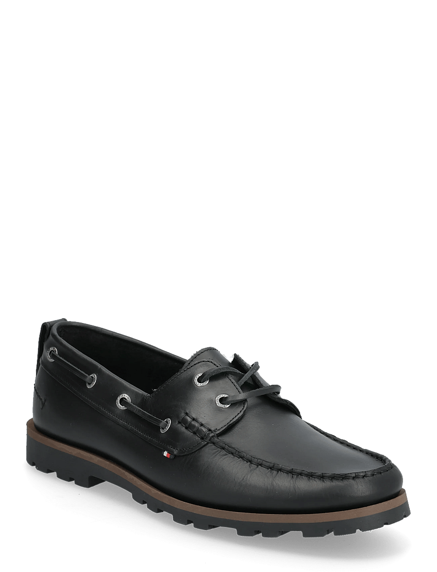 Tommy Hilfiger - HILFIGER LIGHT LTH BOAT SHOE - achetez selon l'occasion - black - 0