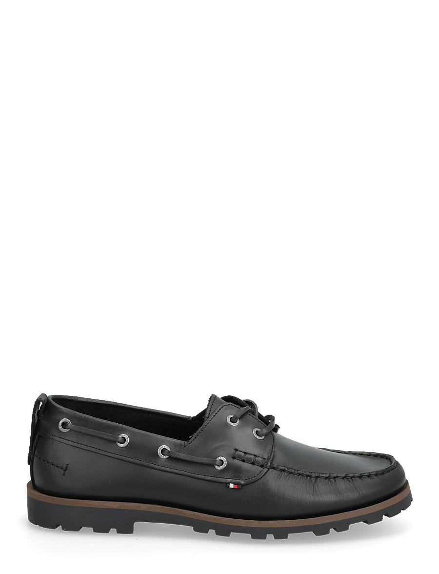 Tommy Hilfiger - HILFIGER LIGHT LTH BOAT SHOE - achetez selon l'occasion - black - 1