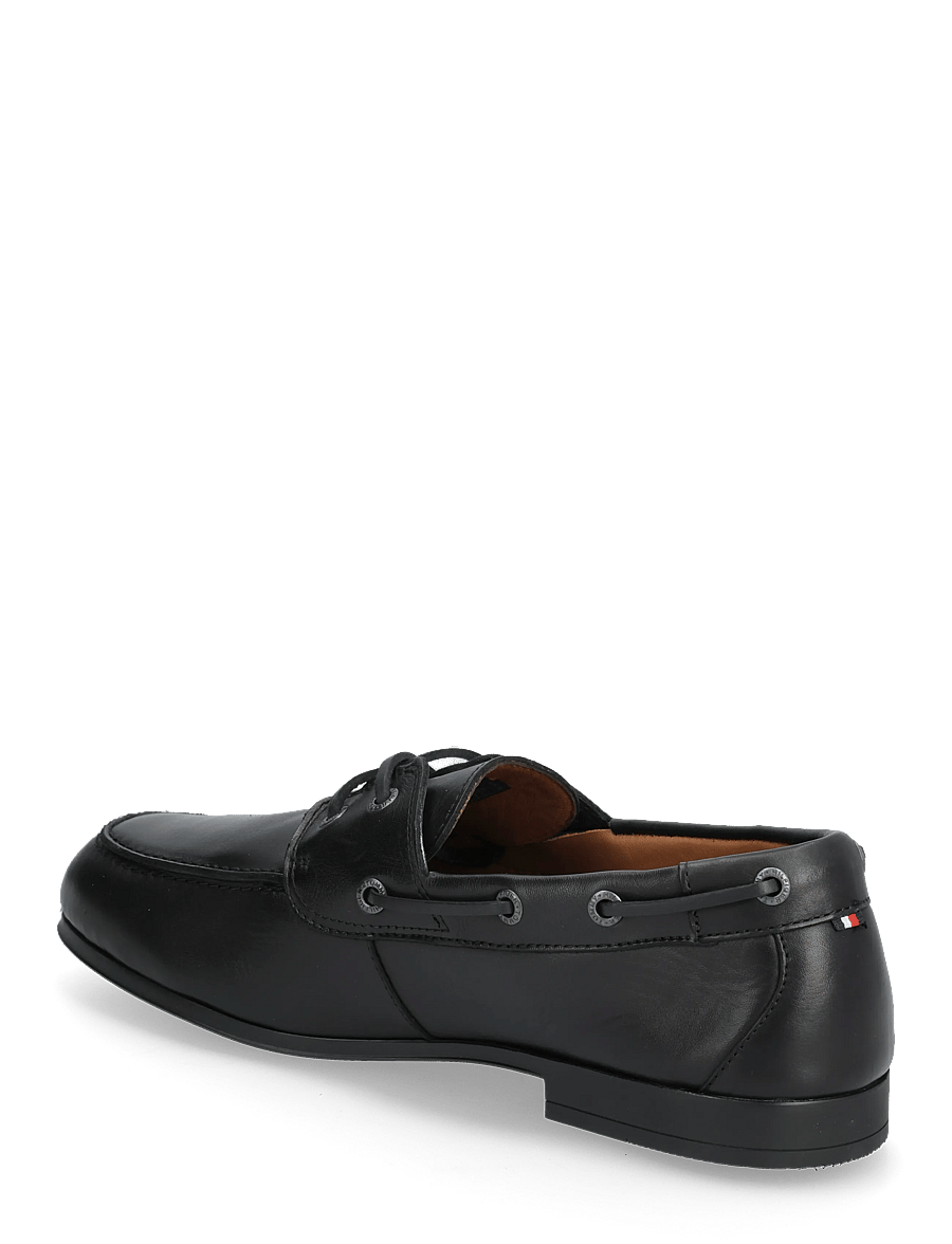 Tommy Hilfiger - FLEXIBLE SLIM LEATHER BOAT SHOE - shop efter anledning - black - 2